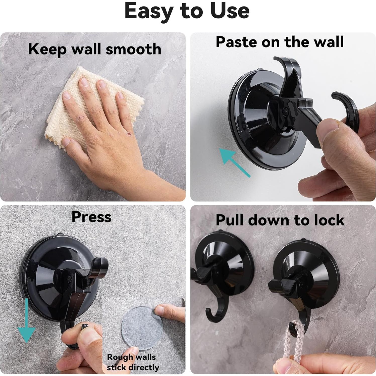 Ganchos de Pared Audend, 5 Piezas, Soporte de Ventosa 4.1 kg