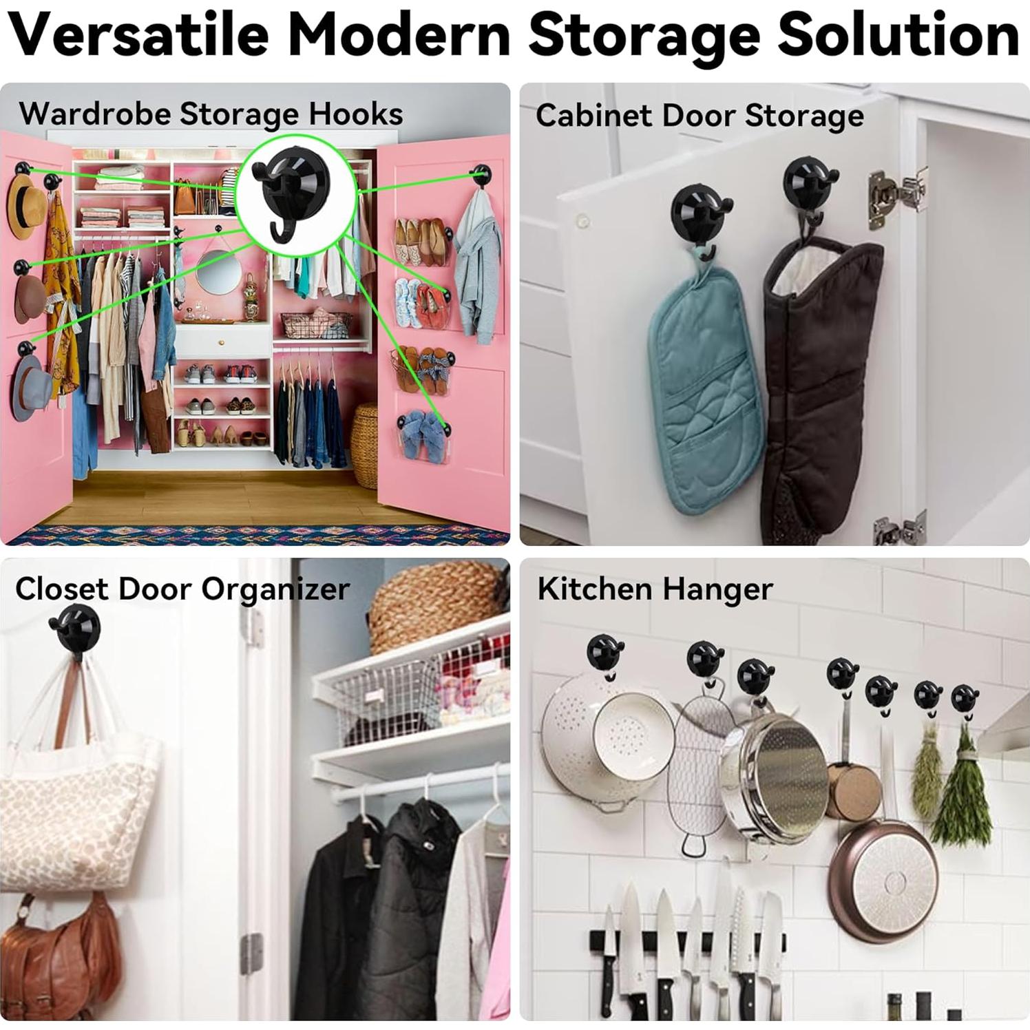 Ganchos de Pared Audend, 5 Piezas, Soporte de Ventosa 4.1 kg