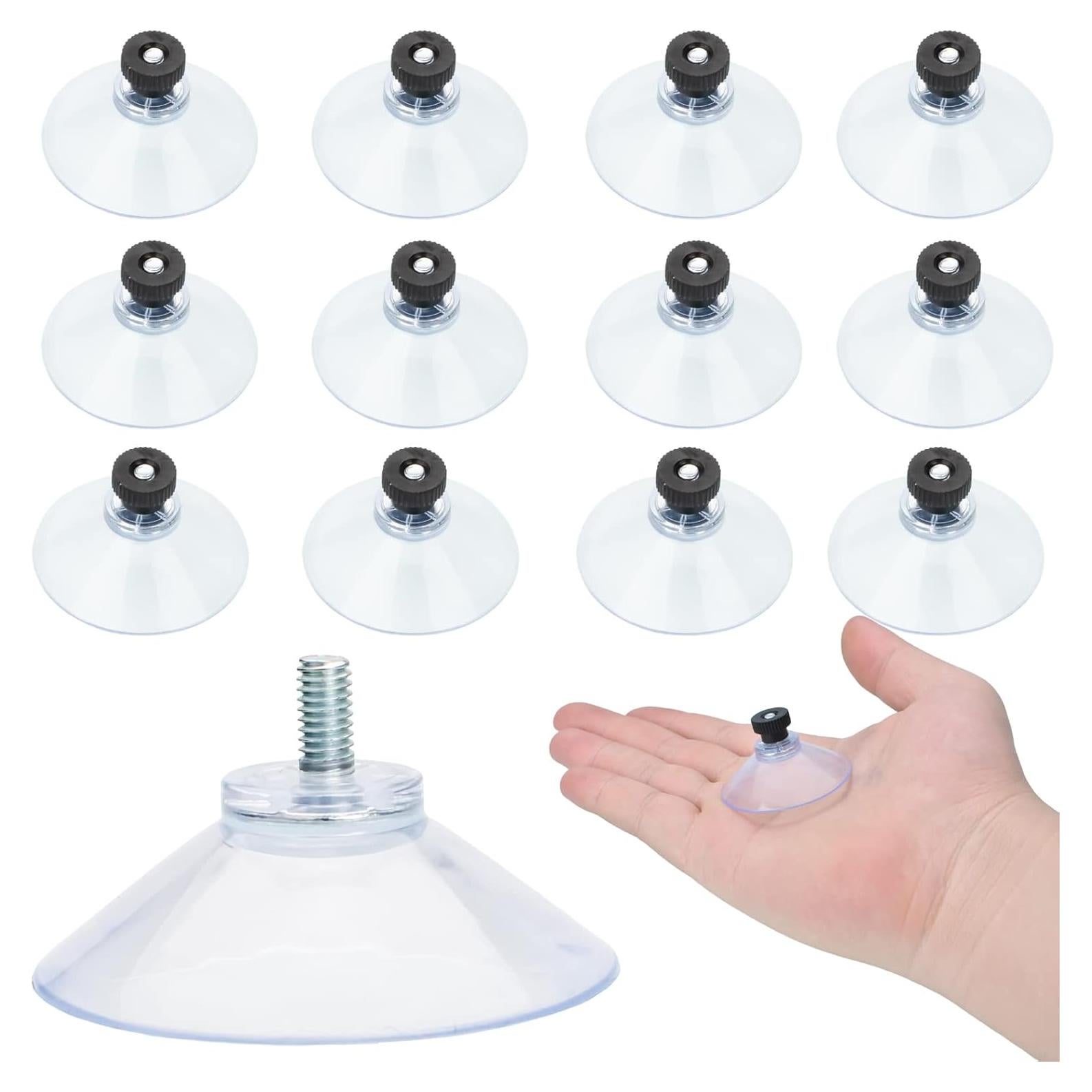 Ventosas de 40 mm AccEncyc con Tornillos - 12 Pcs Negras