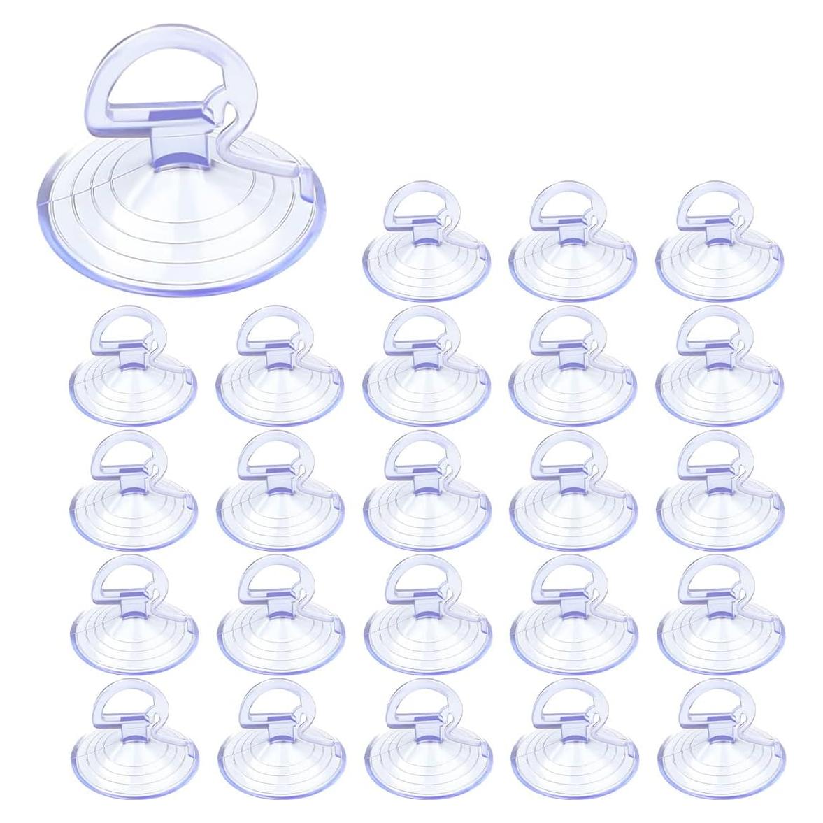 24 Ventosas de PVC KITUREK para Parabrisas de Coche Transparente