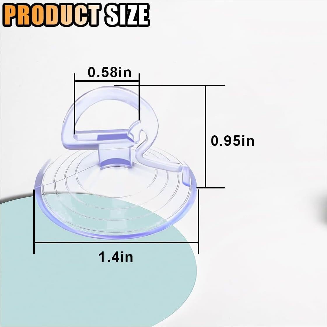 24 Ventosas de PVC KITUREK para Parabrisas de Coche Transparente