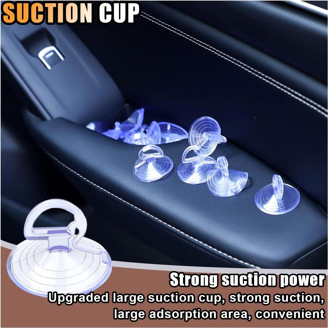 24 Ventosas de PVC KITUREK para Parabrisas de Coche Transparente