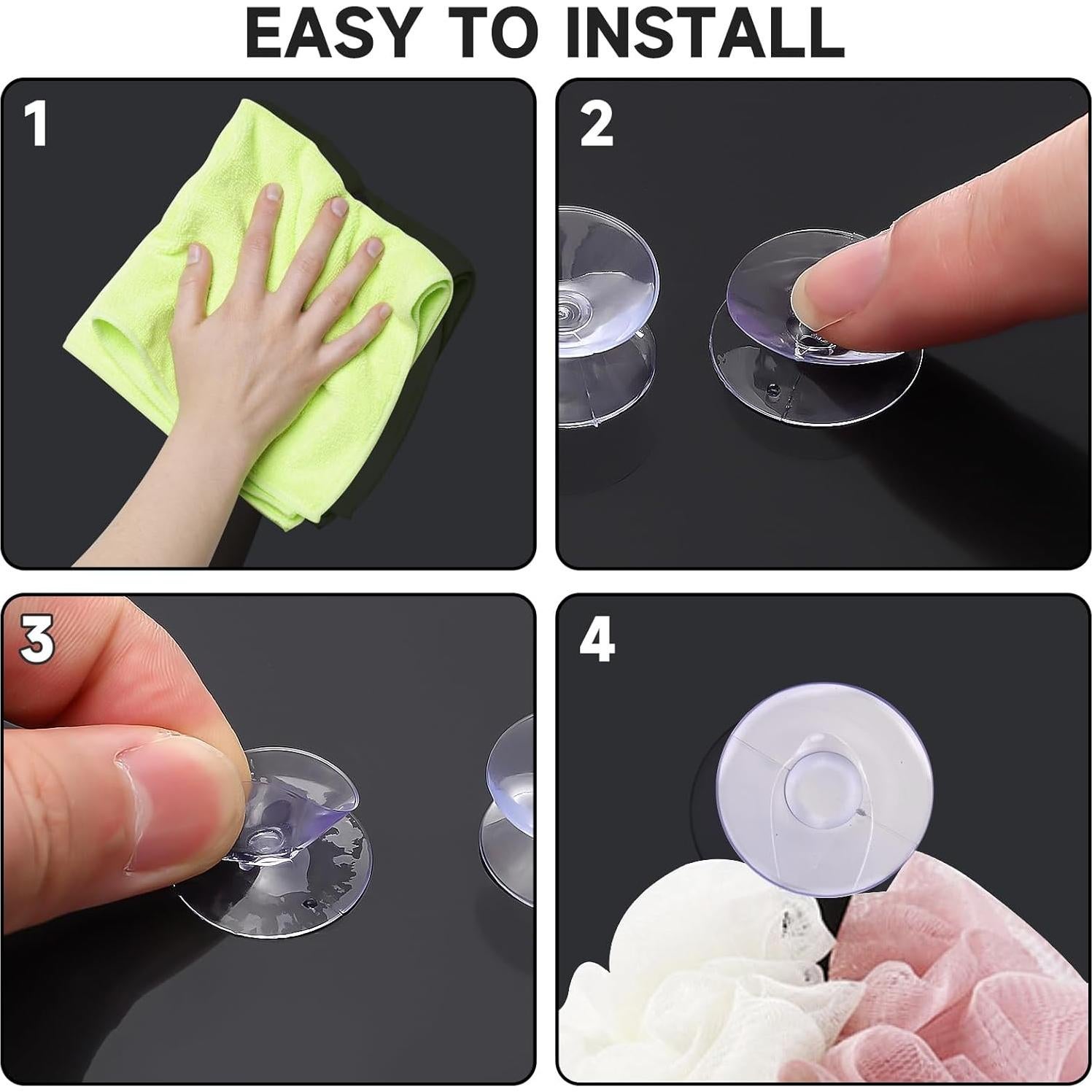 Ventosas de Doble Cara TEHAUX 30mm 10 Piezas Transparentes