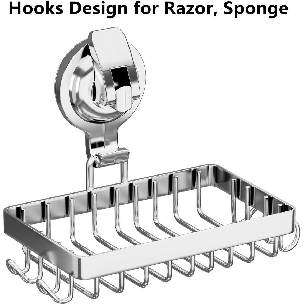 Soporte de Jabón con Ventosa TESOT, Acero Inoxidable 304, Plata
