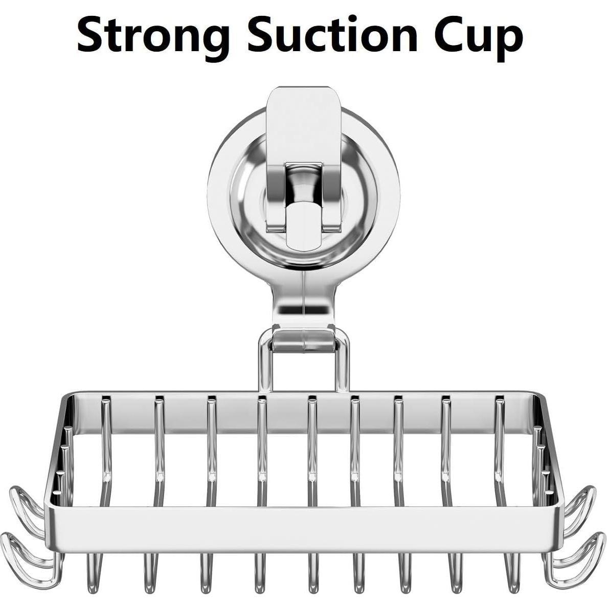 Soporte de Jabón con Ventosa TESOT, Acero Inoxidable 304, Plata