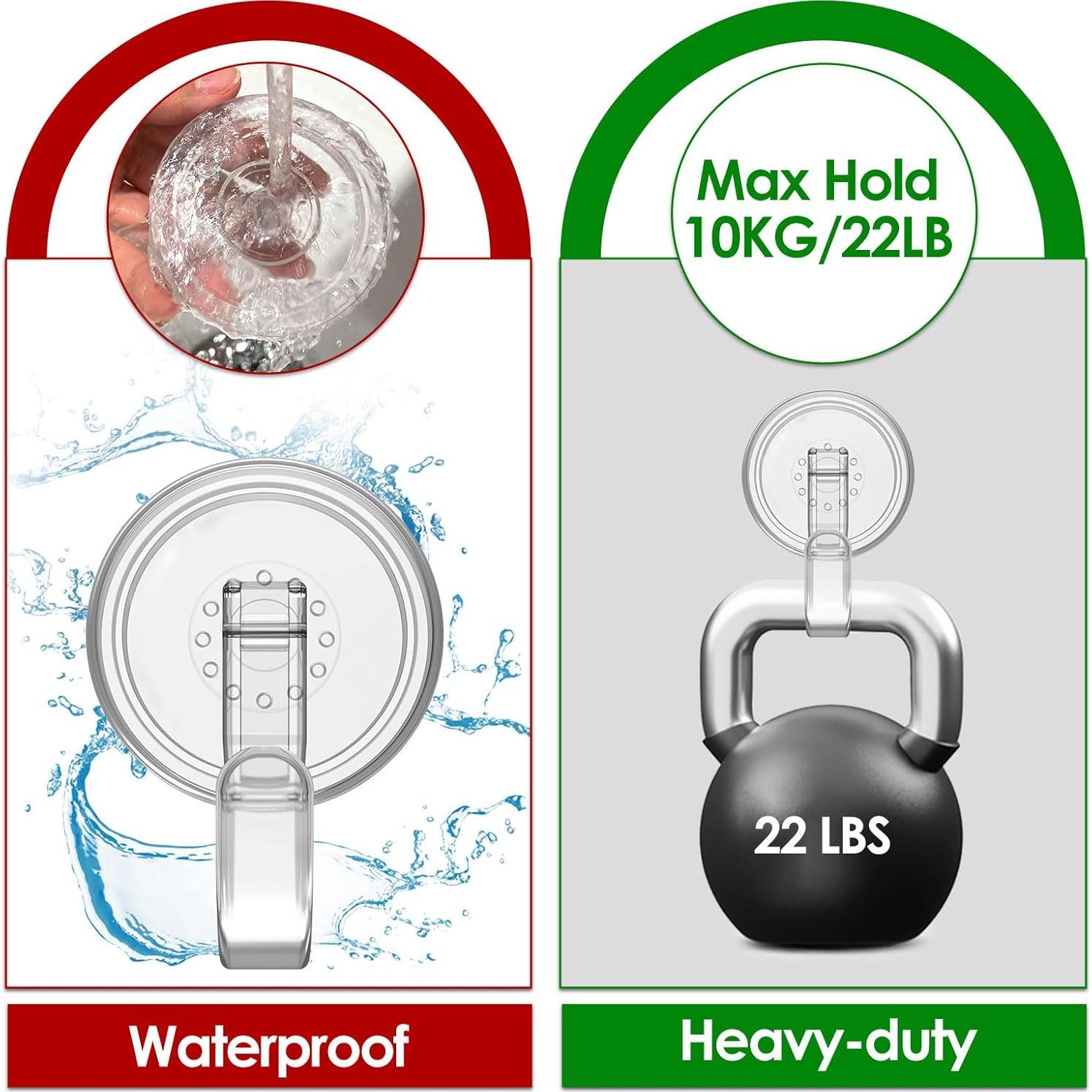 Gancho Transparente para Corona JUUBAOOPN - Soporta 9.98 kg