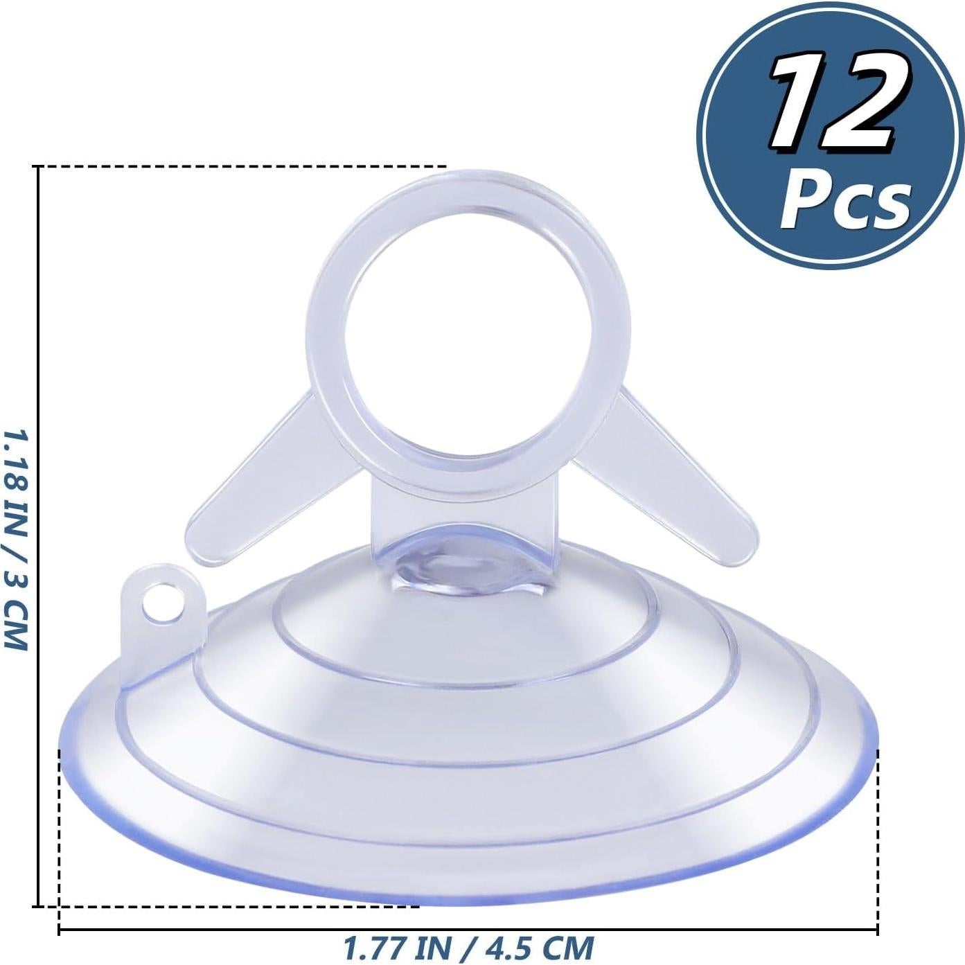 Ventosas de Plástico Transparentes Balacoo 12 Pcs 45mm