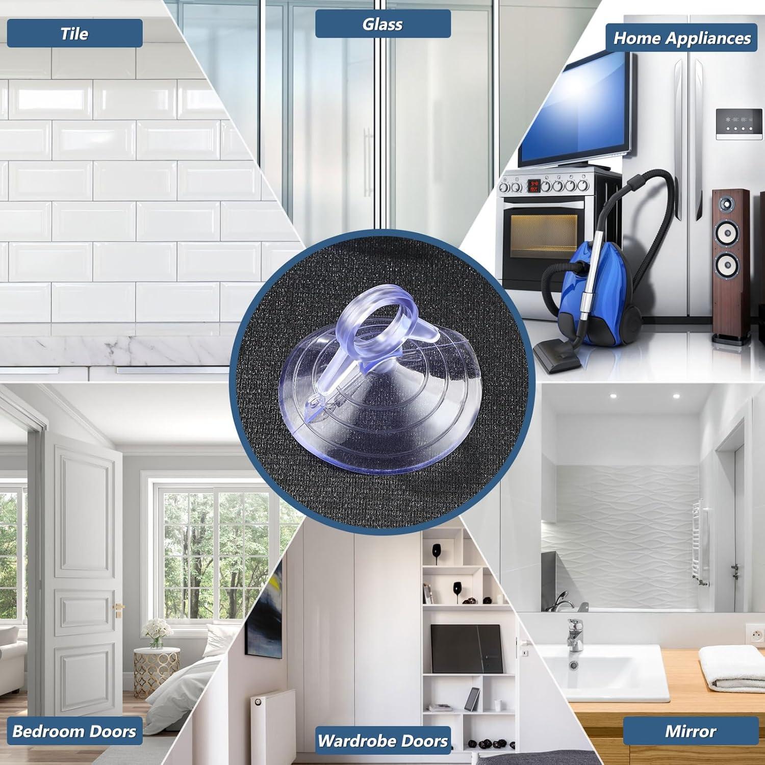 Ventosas de Plástico Transparentes Balacoo 12 Pcs 45mm