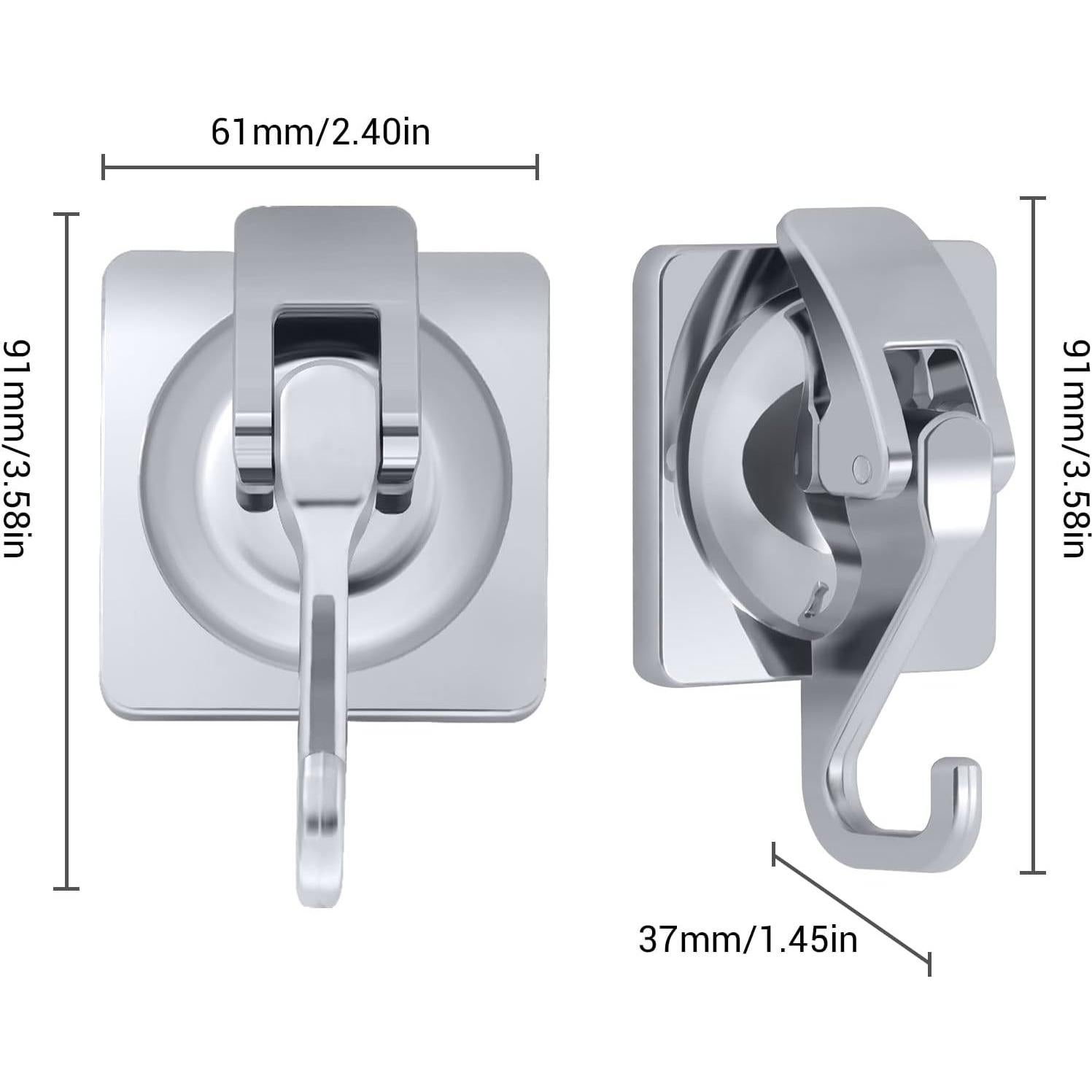 Ganchos de Ventosa YSSILADI para Ducha - 2 Paquete Plata