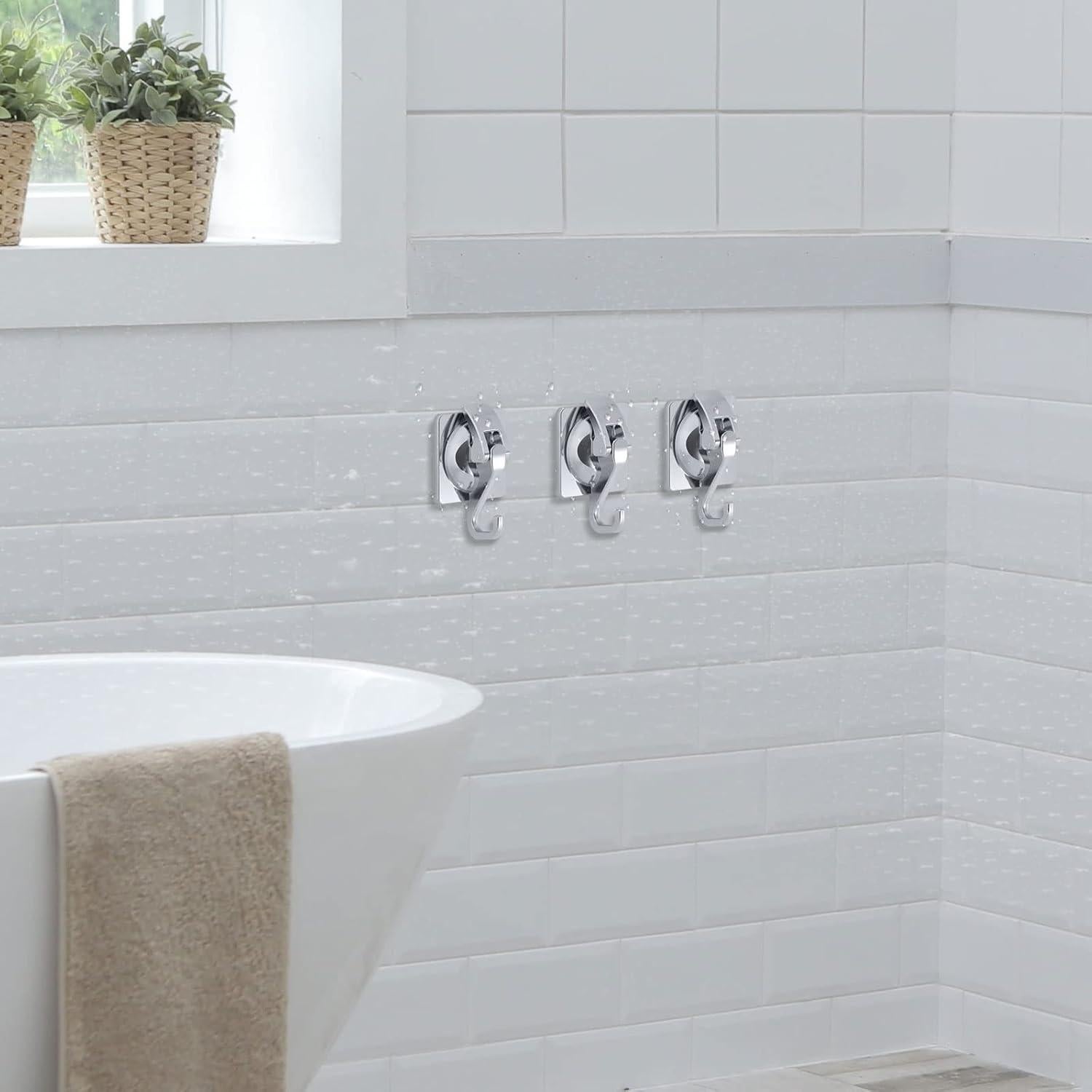 Ganchos de Ventosa YSSILADI para Ducha - 2 Paquete Plata