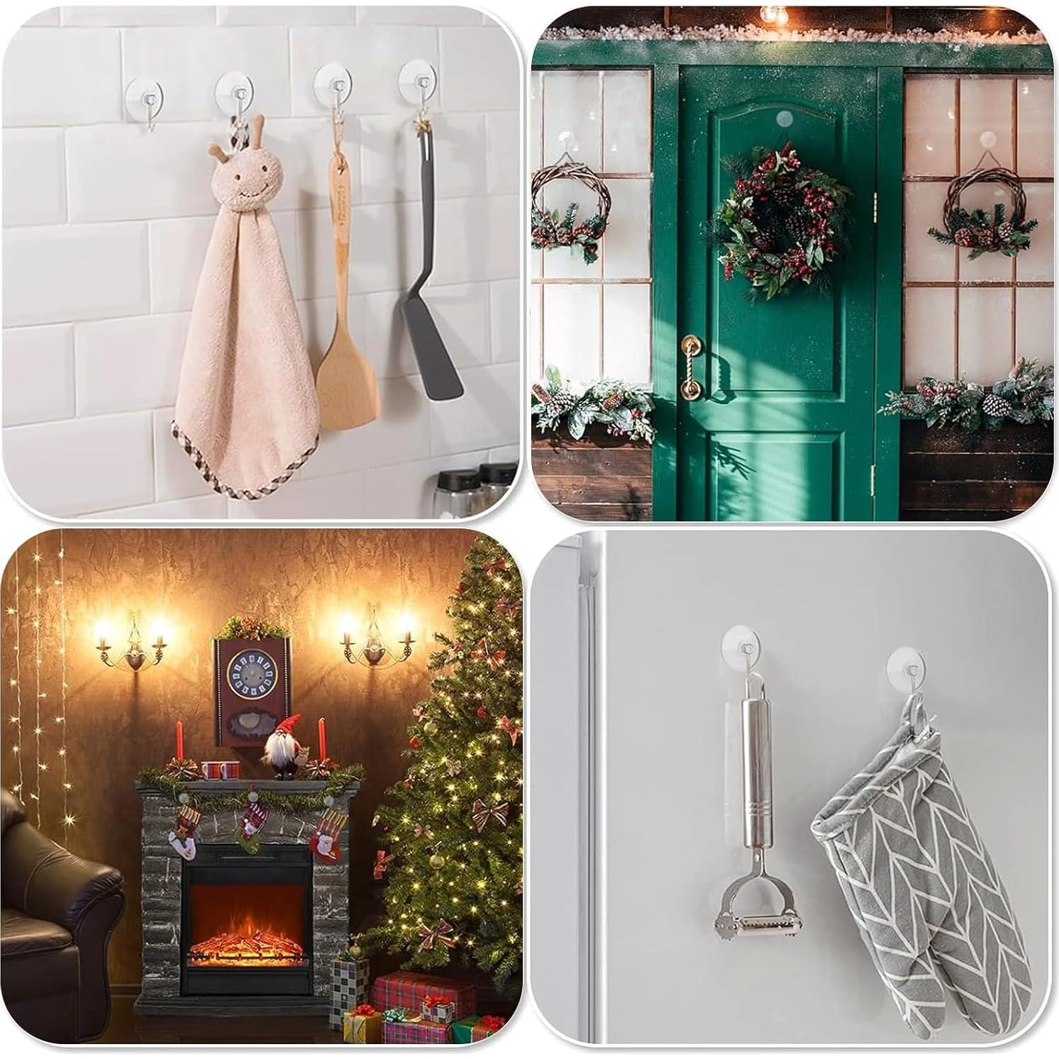 15 Ganchos de Succión Transparentes LuLuya 30 mm para Ventanas