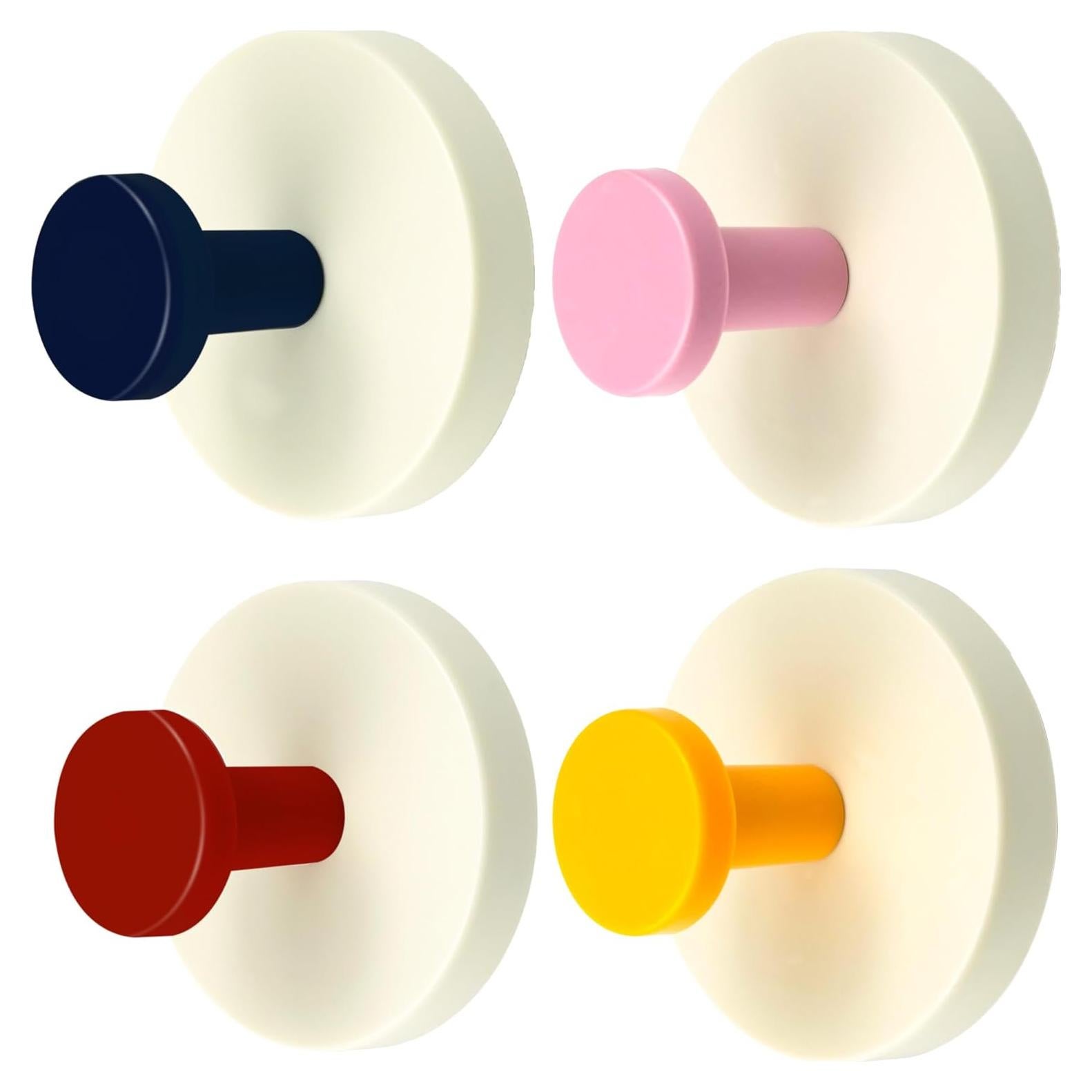 Ganchos Adhesivos de Ventosa SUNBAK - Soporta 5.44 kg - Paquete de 4