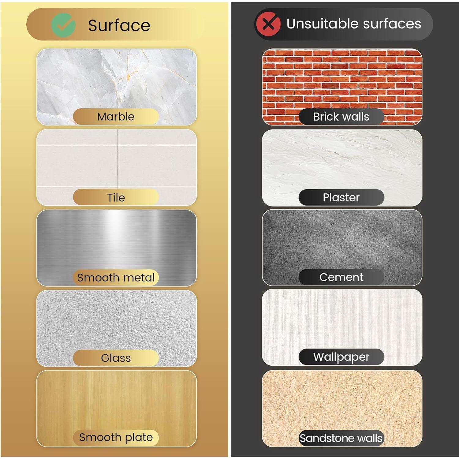 Ganchos Adhesivos de Ventosa SUNBAK - Soporta 5.44 kg - Paquete de 4