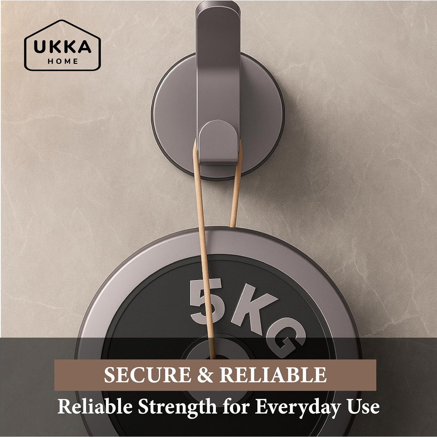 Gancho Doble Ventosa UKKA HOME Gris 2 Unidades para Ducha y Cocina