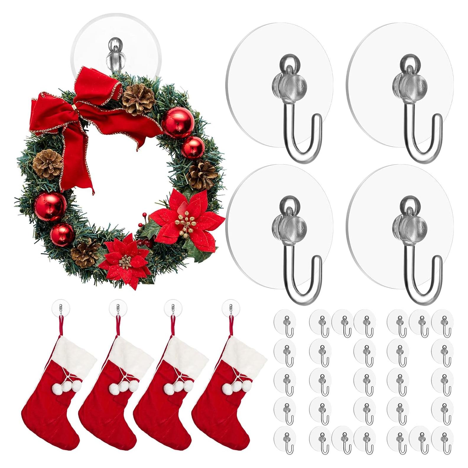 Ganchos de Ventosa Jetec 100 Pcs 30mm Transparentes Reutilizables