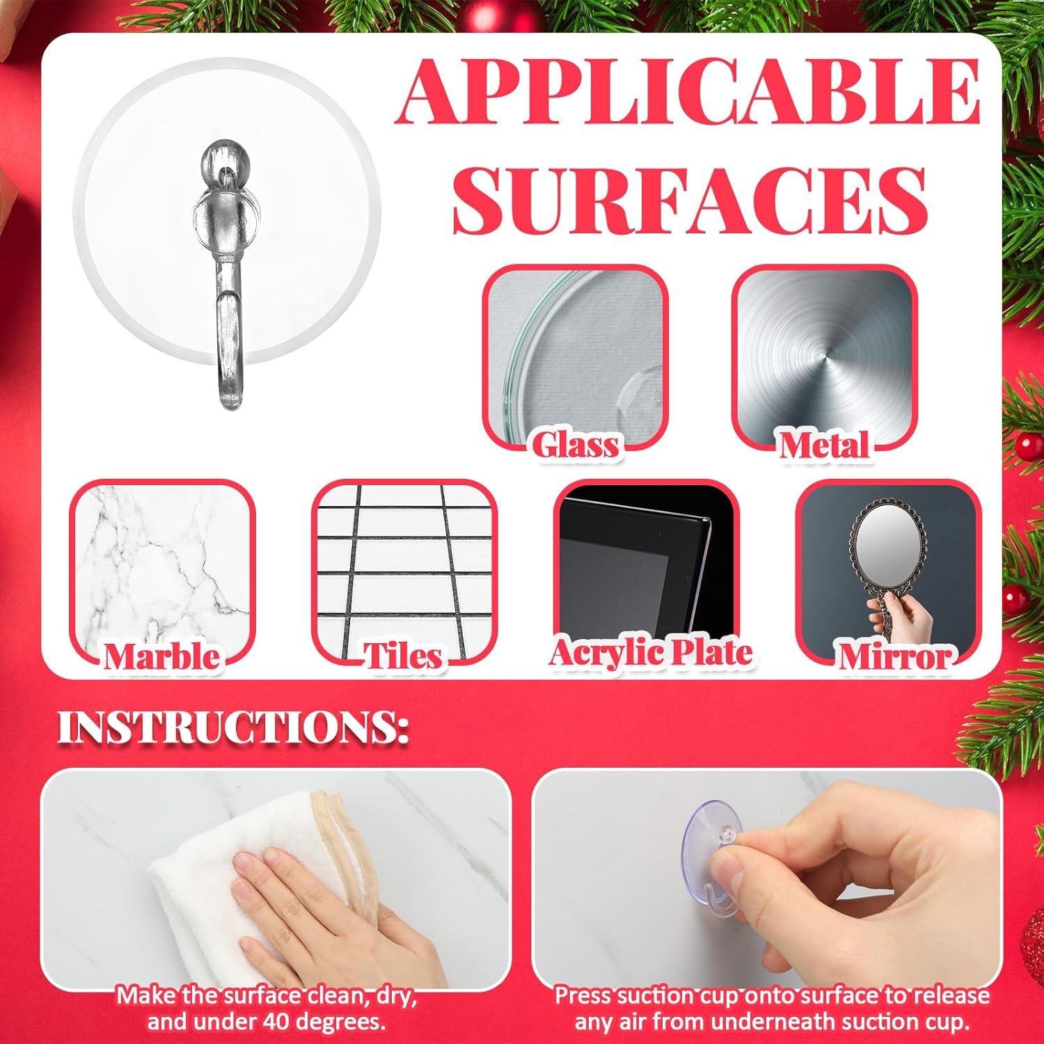 Ganchos de Ventosa Jetec 100 Pcs 30mm Transparentes Reutilizables