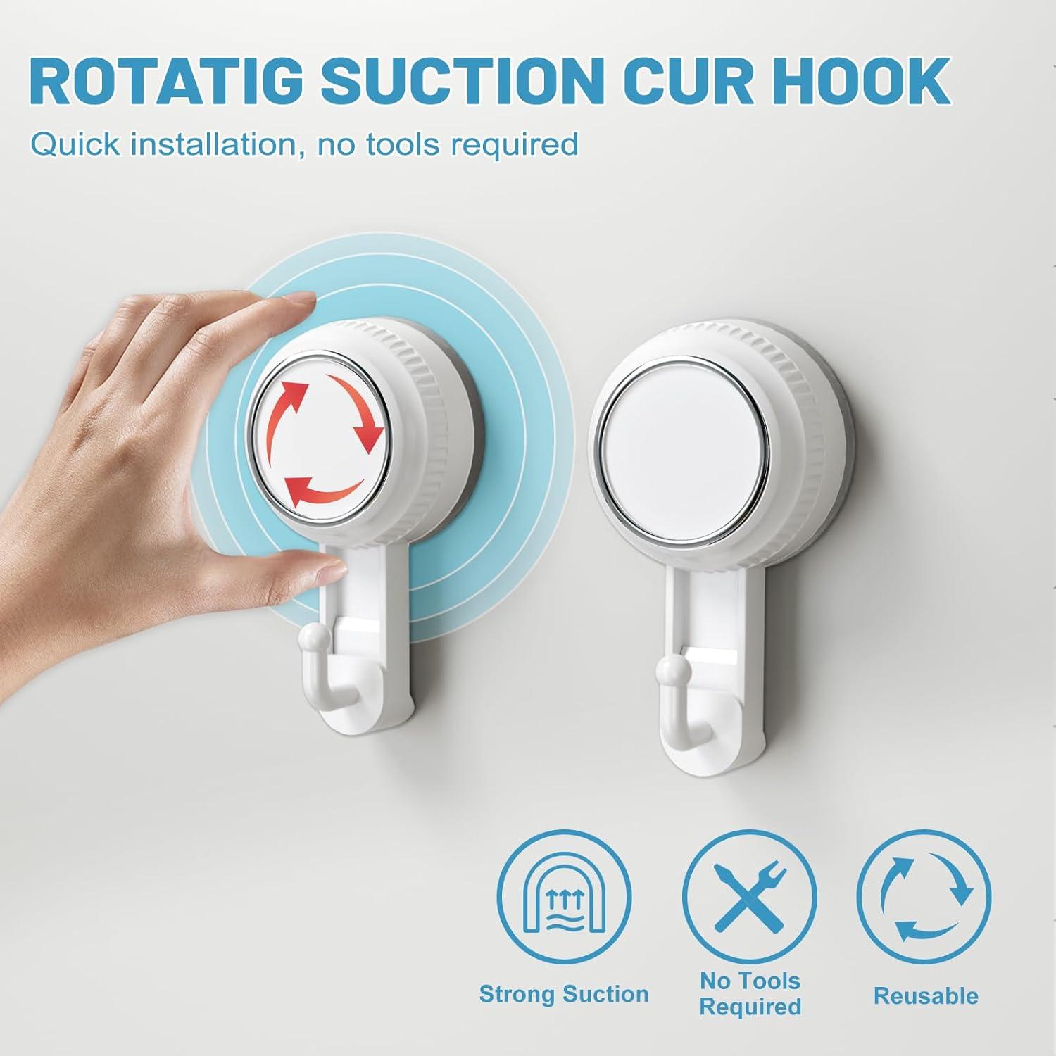 Ganchos de Ventosa Lvingmax Blancos para Baño y Cocina - 5 kg