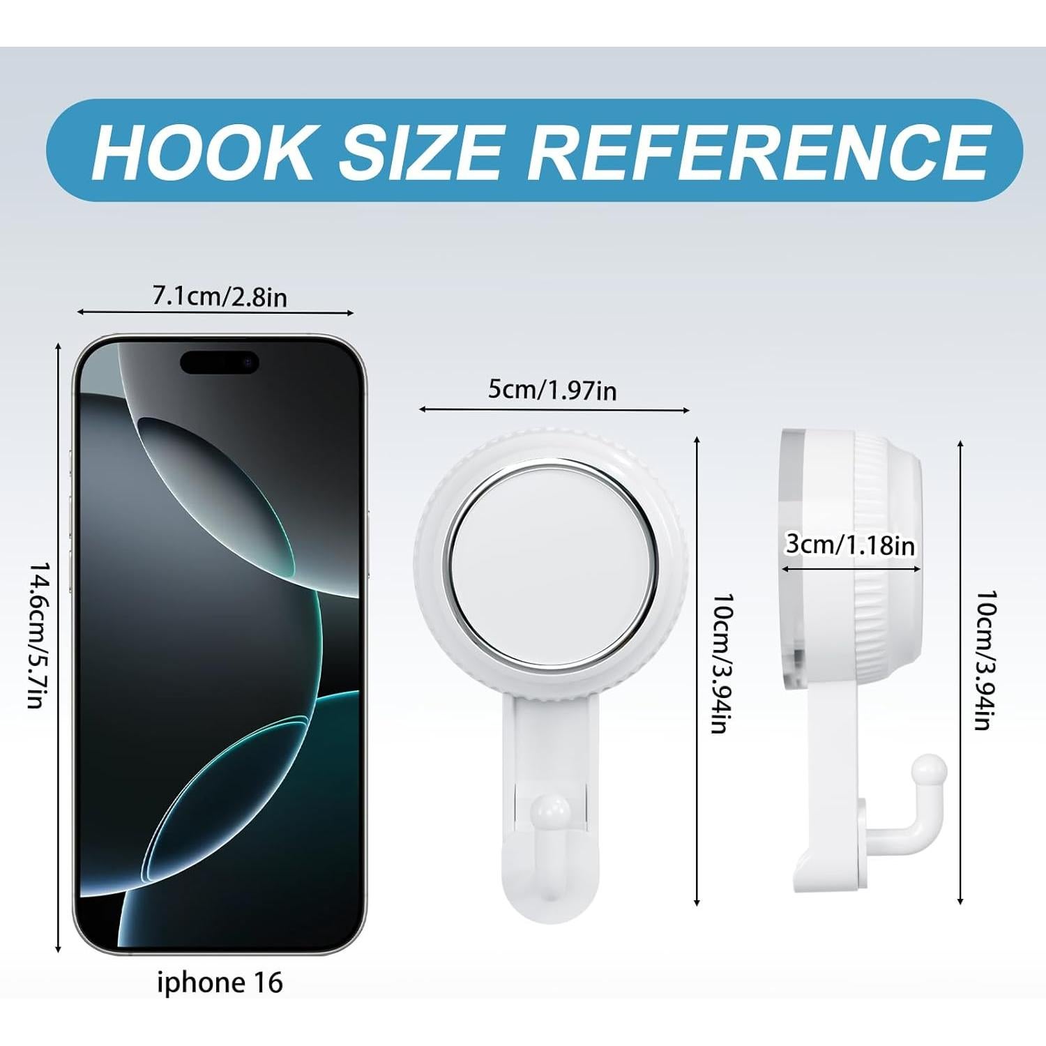 Ganchos de Ventosa Lvingmax Blancos para Baño y Cocina - 5 kg