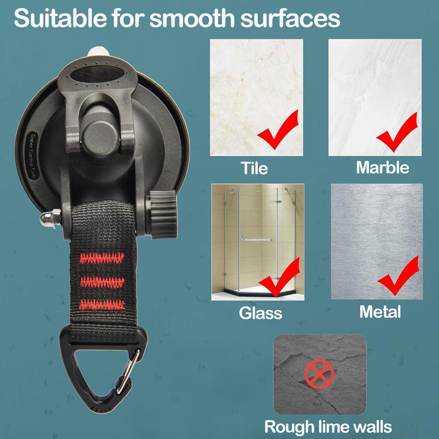 4 Piezas Ventosas de Alta Resistencia Pioleackflew para Camping