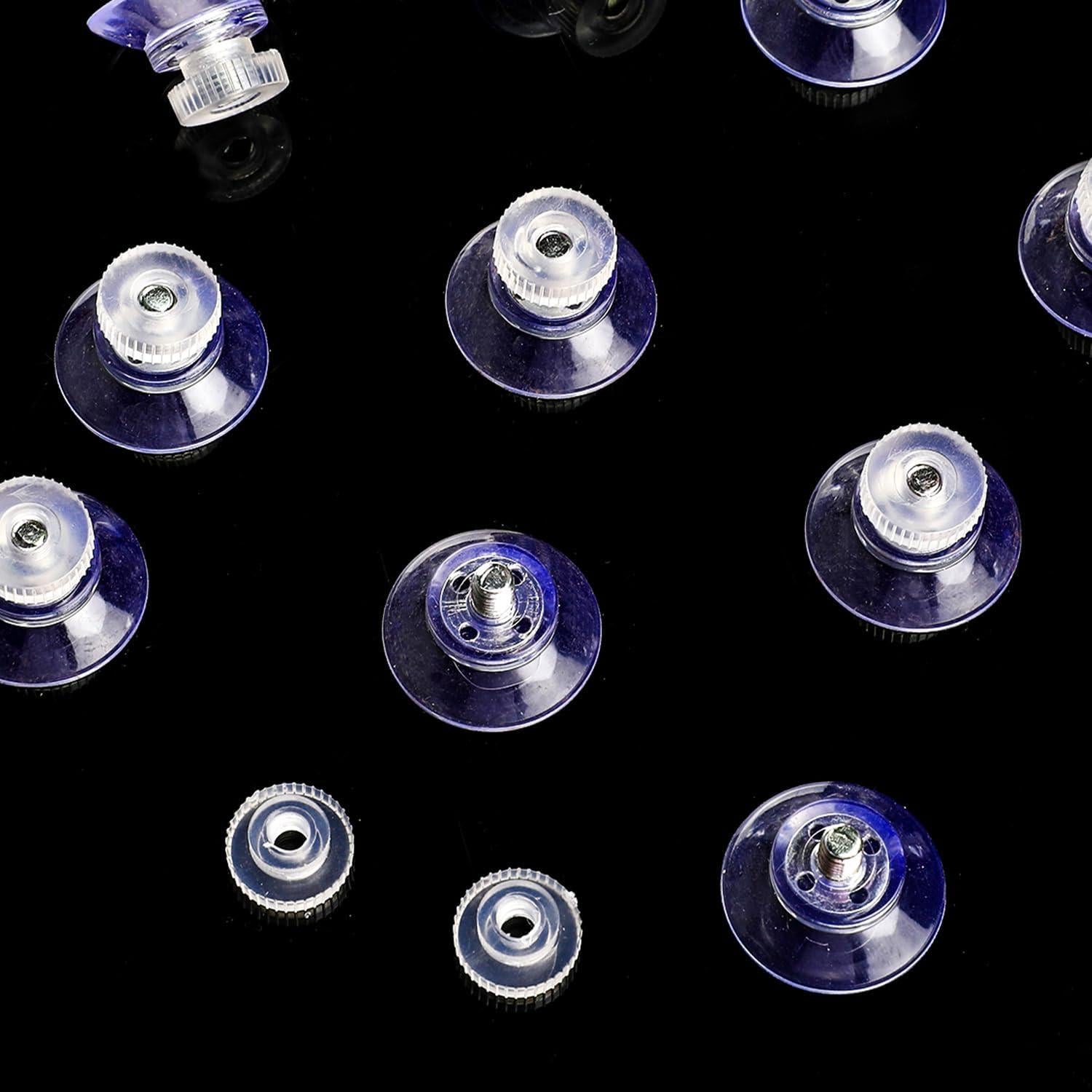 Paquete de 12 Ventosas de PVC 25mm con Tornillo M5 - Soporte Fuerte