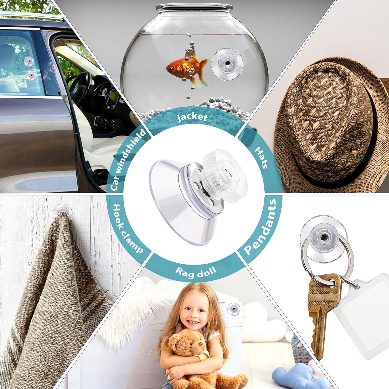 Paquete de 12 Ventosas de PVC 25mm con Tornillo M5 - Soporte Fuerte