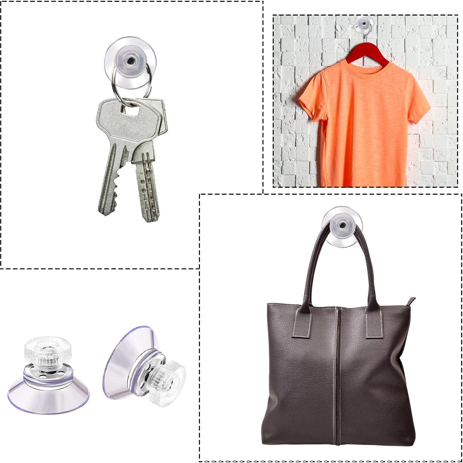 Paquete de 12 Ventosas de PVC 25mm con Tornillo M5 - Soporte Fuerte