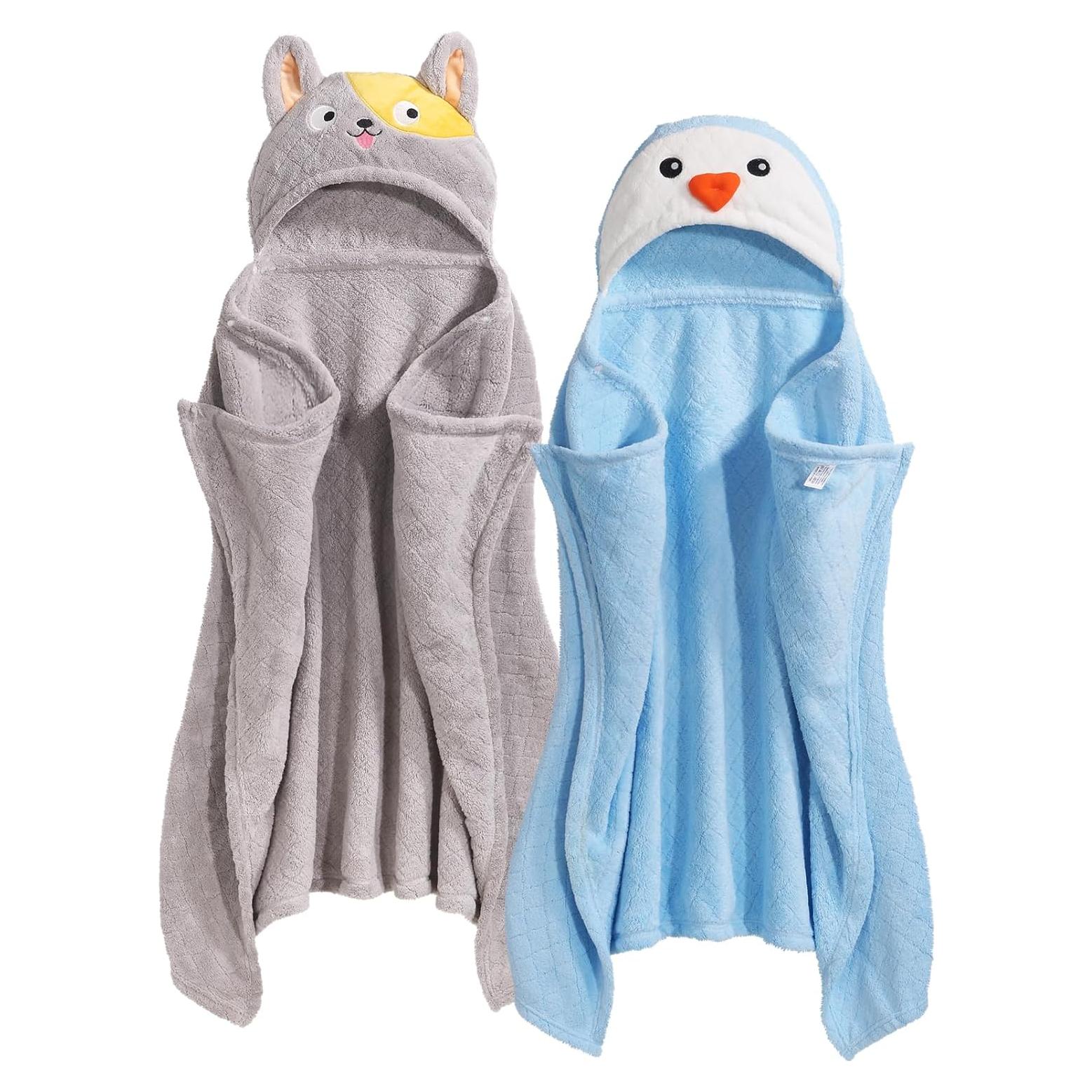 Toallas de Baño para Bebés WODHOY con Capucha 127x81 cm 2 Pzas