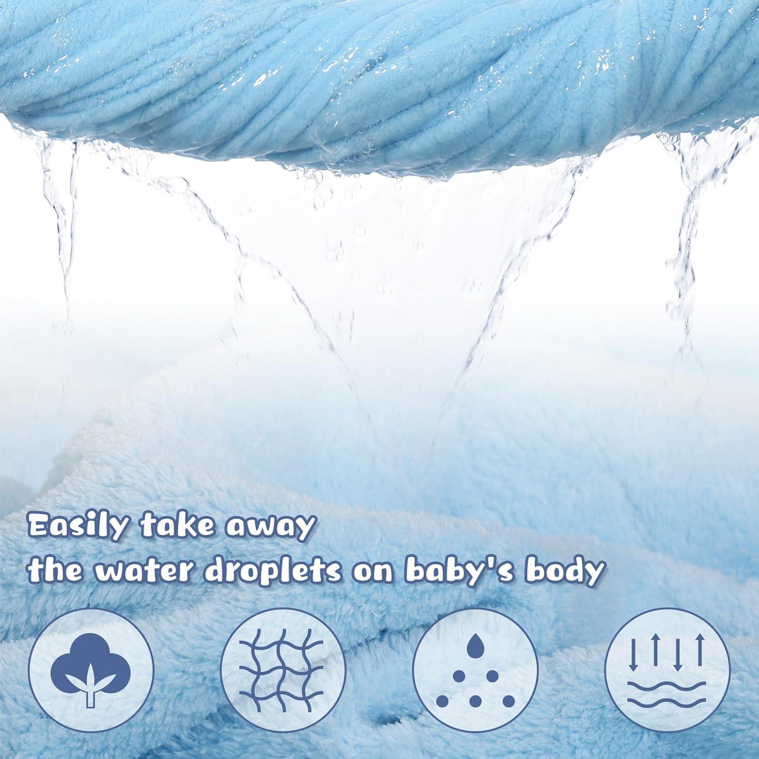 Toallas de Baño para Bebés WODHOY con Capucha 127x81 cm 2 Pzas