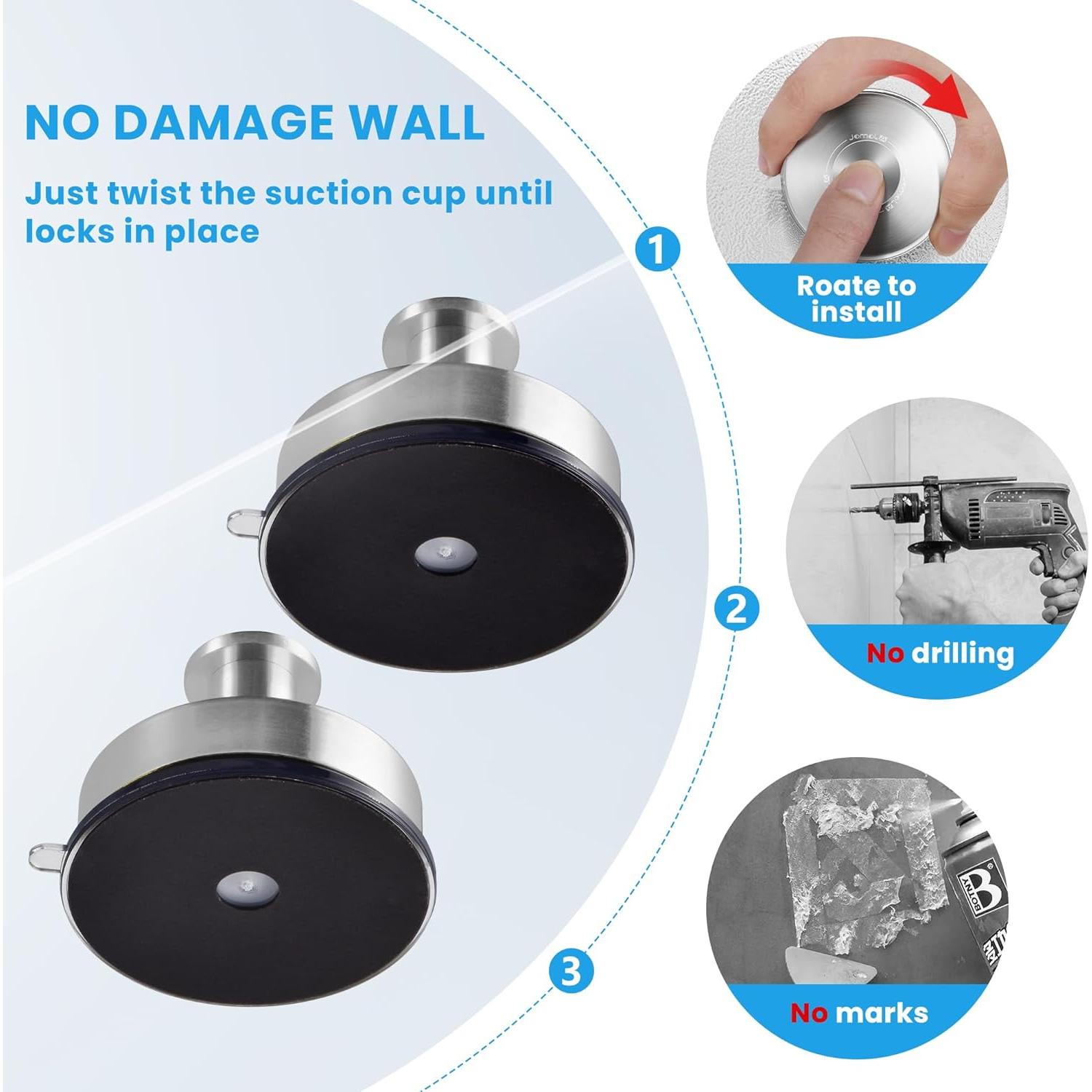 Ganchos de Succión JOMOLA Acero Inoxidable 2PCS Moderno