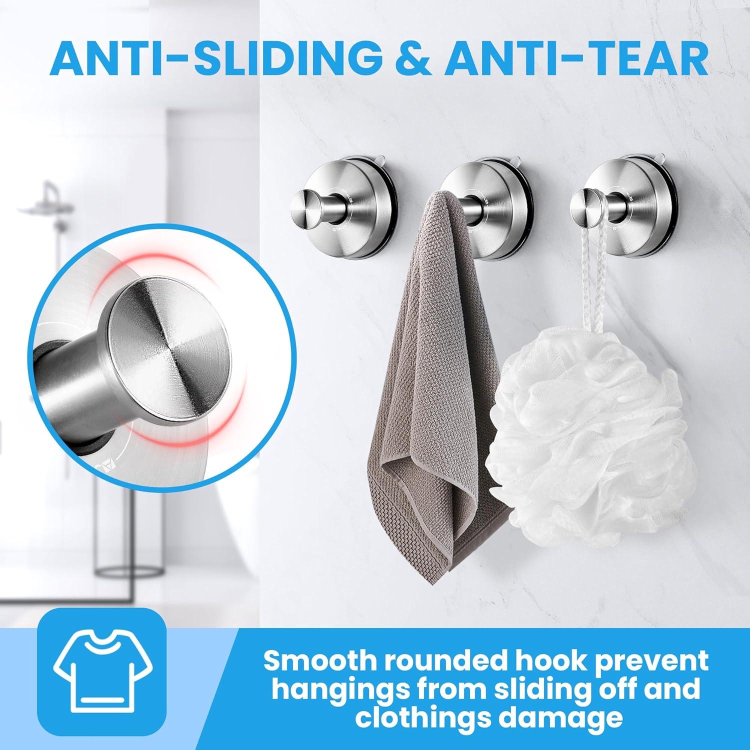 Ganchos de Succión JOMOLA Acero Inoxidable 2PCS Moderno