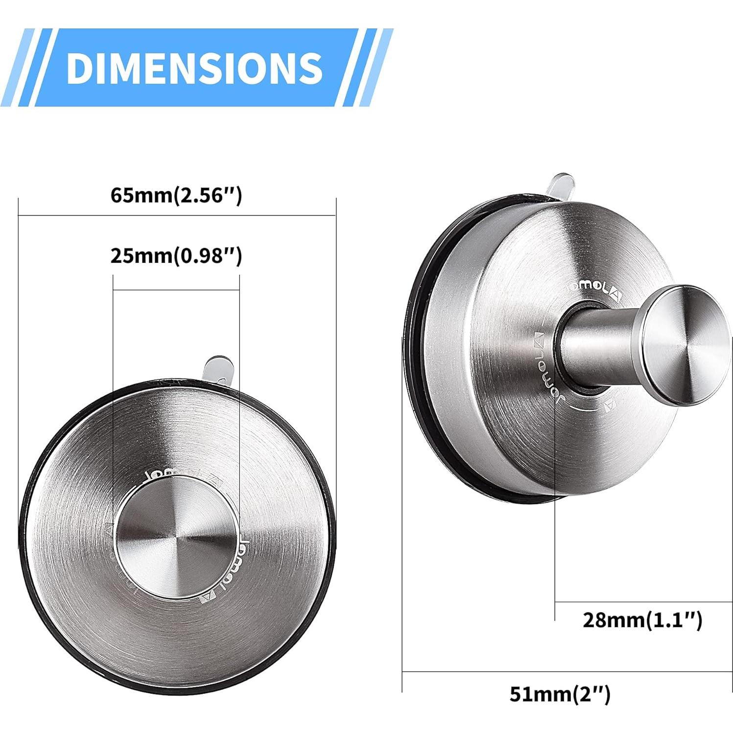 Ganchos de Succión JOMOLA Acero Inoxidable 2PCS Moderno