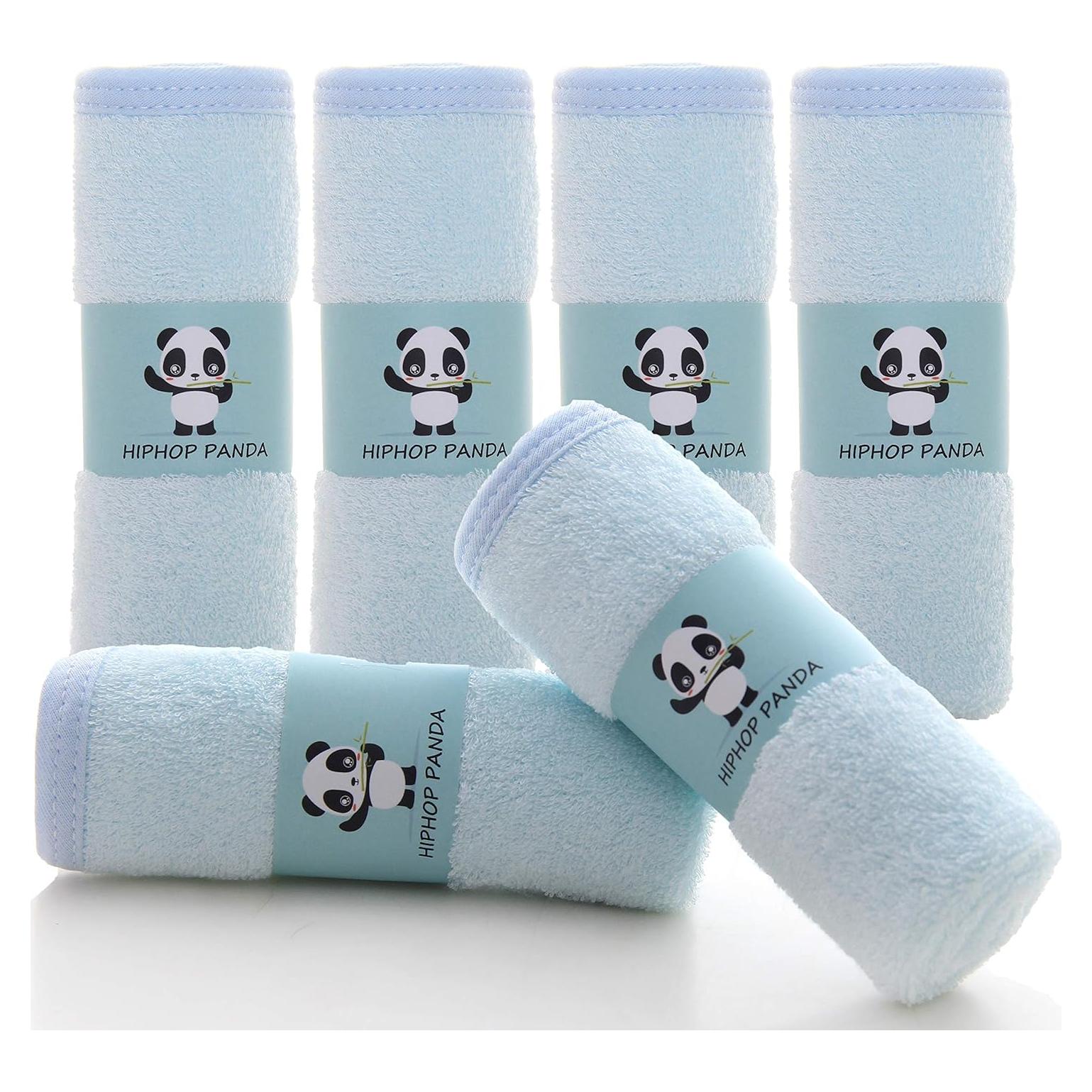 Paños de Baño para Bebés HIPHOP PANDA - Rayón de Bambú, 6 Unidades