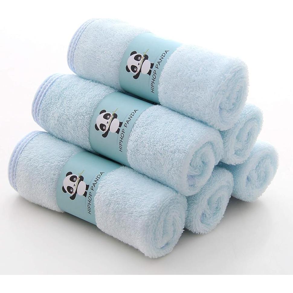 Paños de Baño para Bebés HIPHOP PANDA - Rayón de Bambú, 6 Unidades