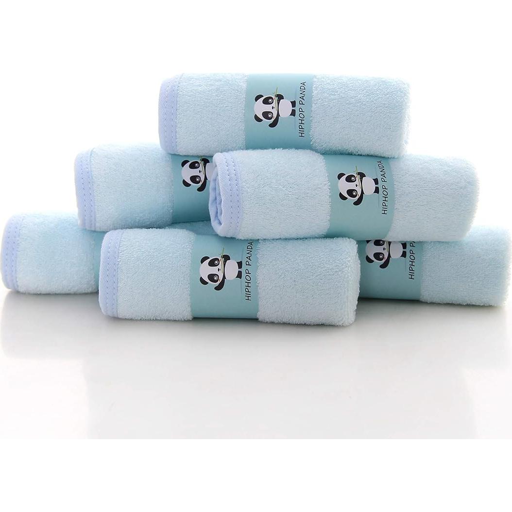 Paños de Baño para Bebés HIPHOP PANDA - Rayón de Bambú, 6 Unidades