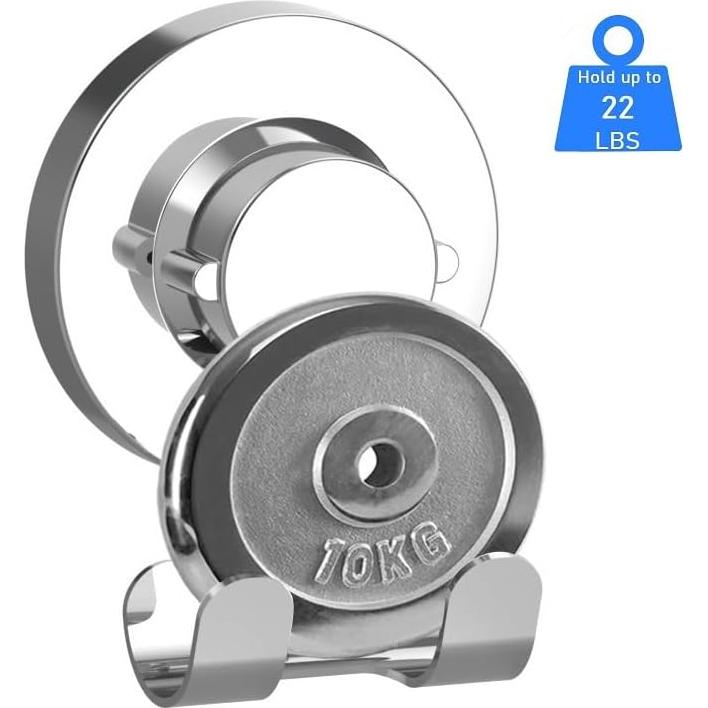 Ganchos de Ventosa Bathika para Baño y Cocina - Acero Inoxidable