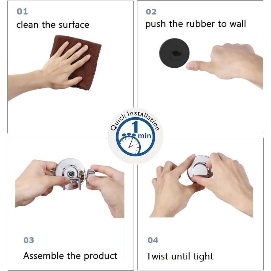 Ganchos de Ventosa Bathika para Baño y Cocina - Acero Inoxidable