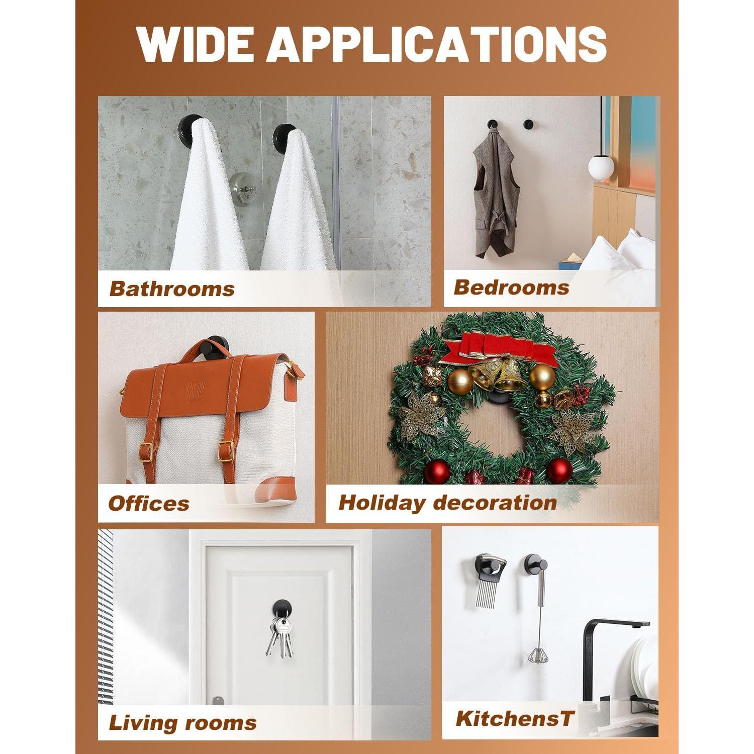 Ganchos de Ventosa Hoiuter 2025 para Ducha y Decoración - 3 Pcs