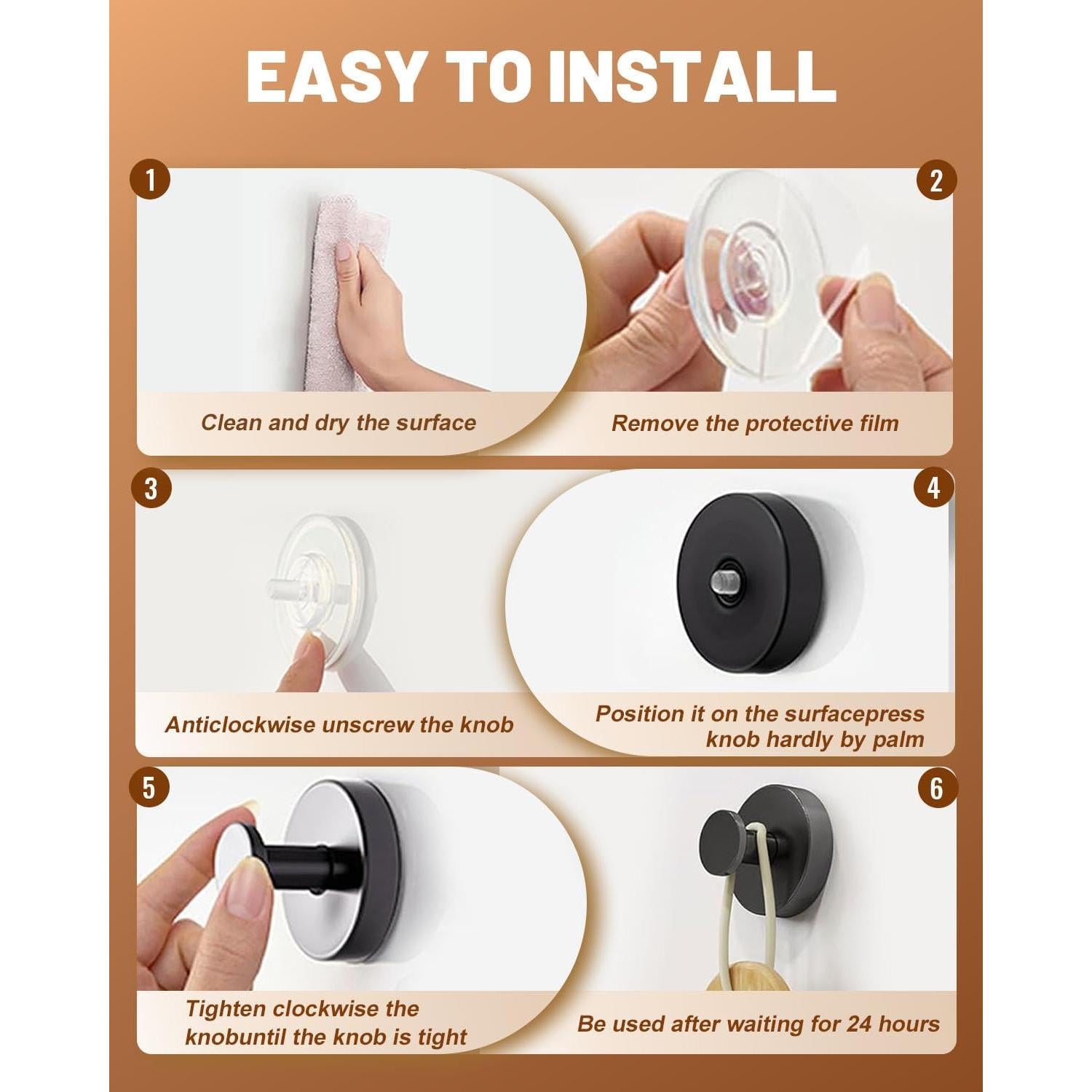 Ganchos de Ventosa Hoiuter 2025 para Ducha y Decoración - 3 Pcs