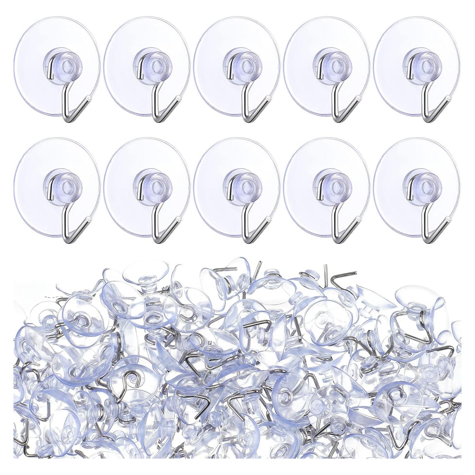 100 Ganchos de Ventosa Transparente Anglechic para Decoración