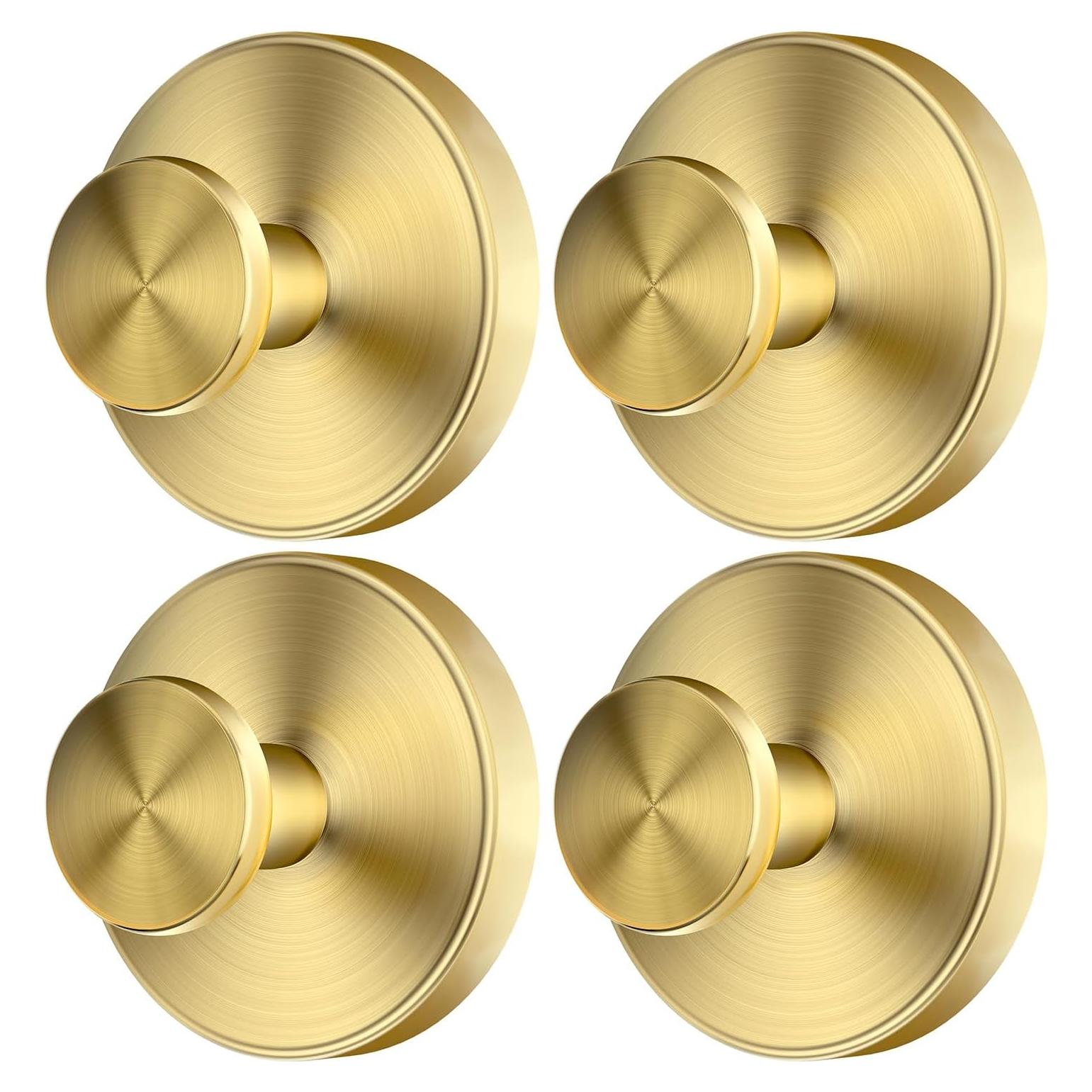 Ganchos de Ventosa SOCORIA 4 Piezas Acero Inoxidable Dorado