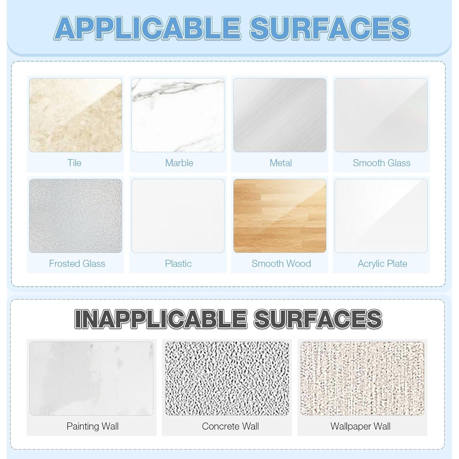 Ganchos de Ventosa para Ducha VIS'V, 2 Pcs, Alta Resistencia, Negros