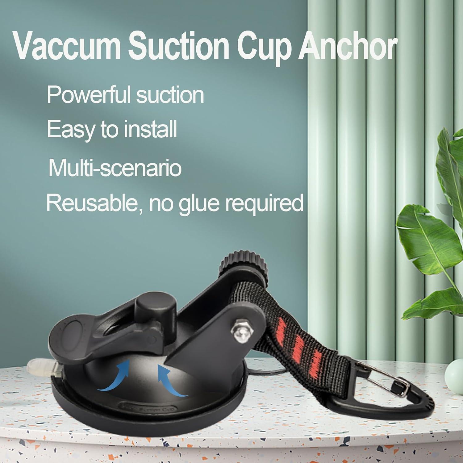 Ventosas de Alta Resistencia Pioleackflew 4 Pcs 10 kg para Camping