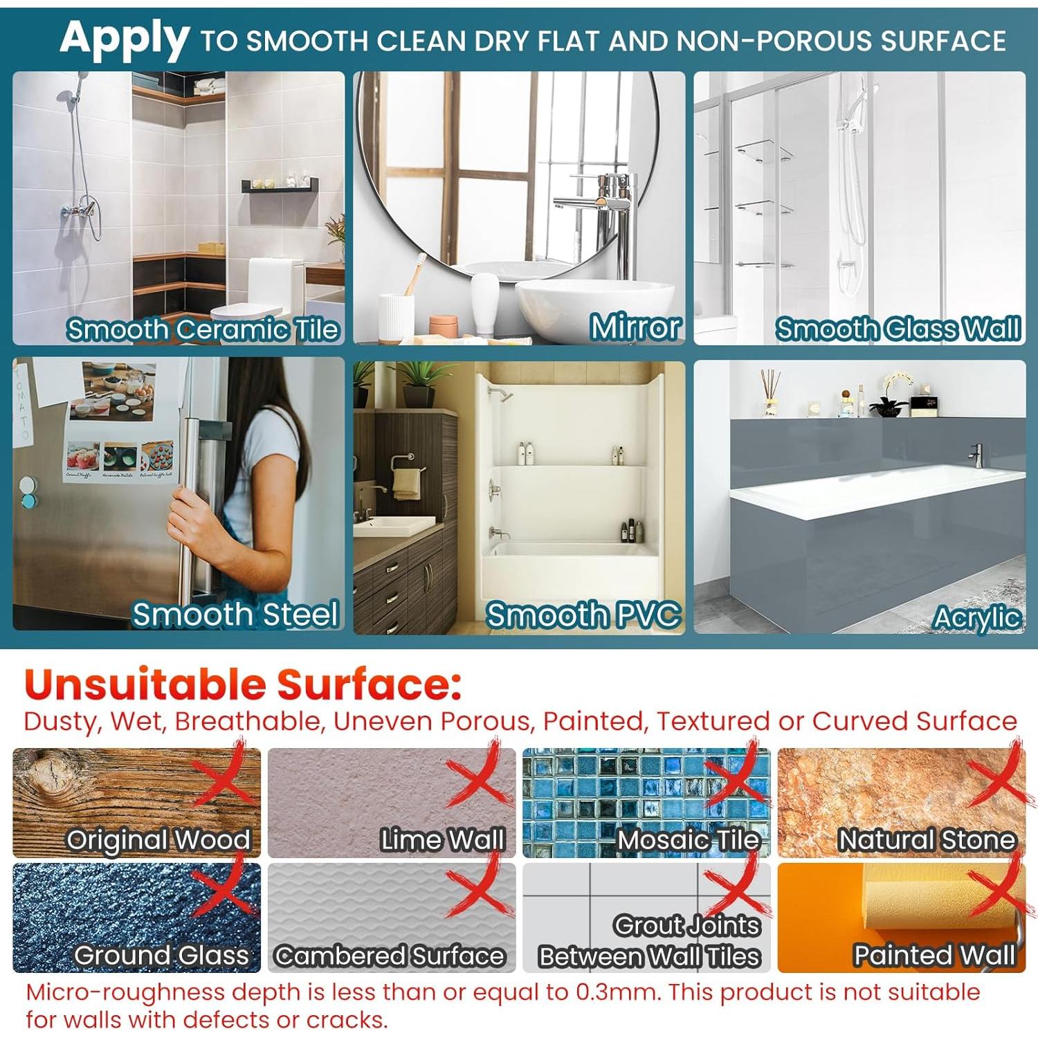 Ganchos de Ventosa TAILI 4 Pack para Ducha - Blanco, 5 kg