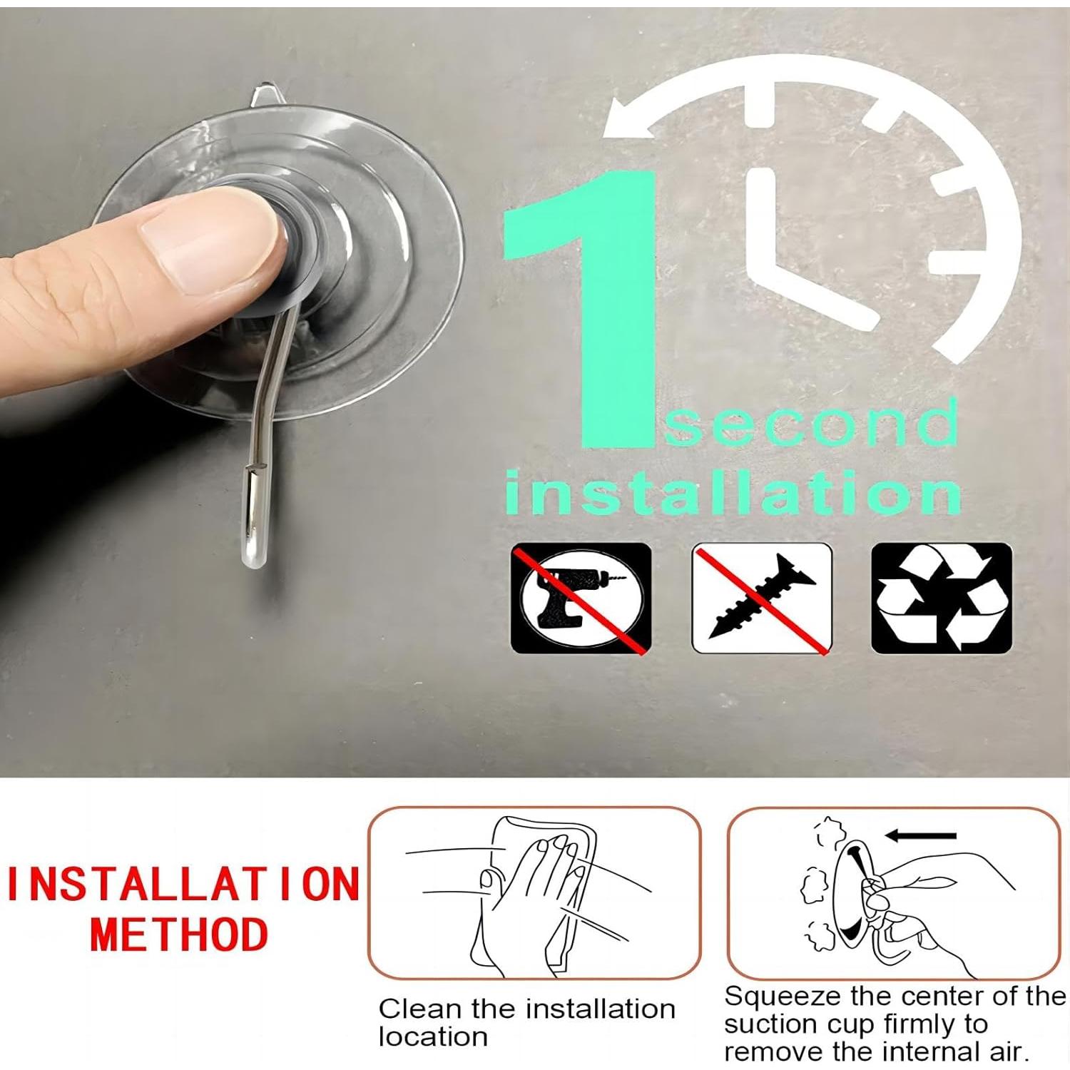 15 Ganchos de Ventosa Tuyryahr Alta Resistencia 1.8kg