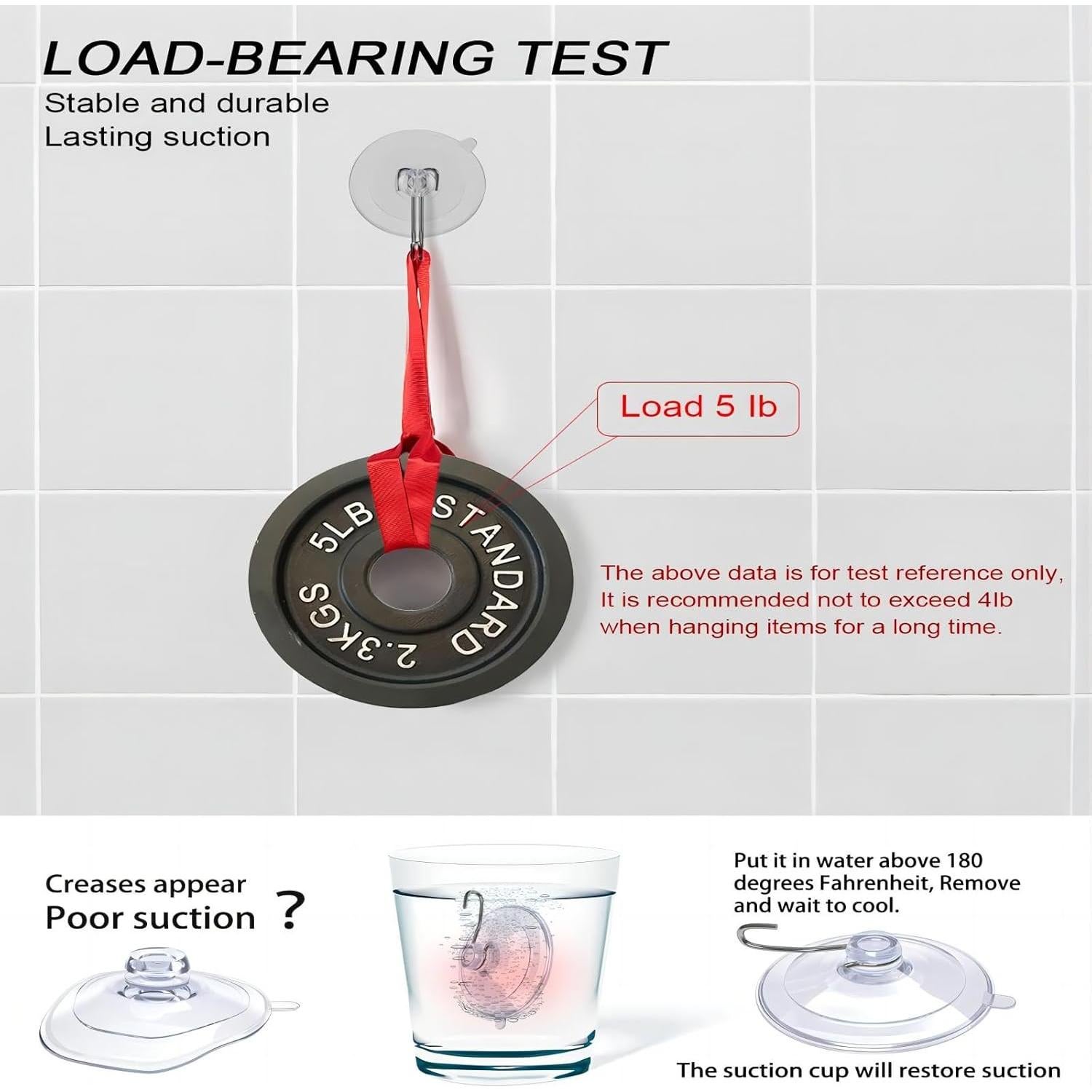 15 Ganchos de Ventosa Tuyryahr Alta Resistencia 1.8kg
