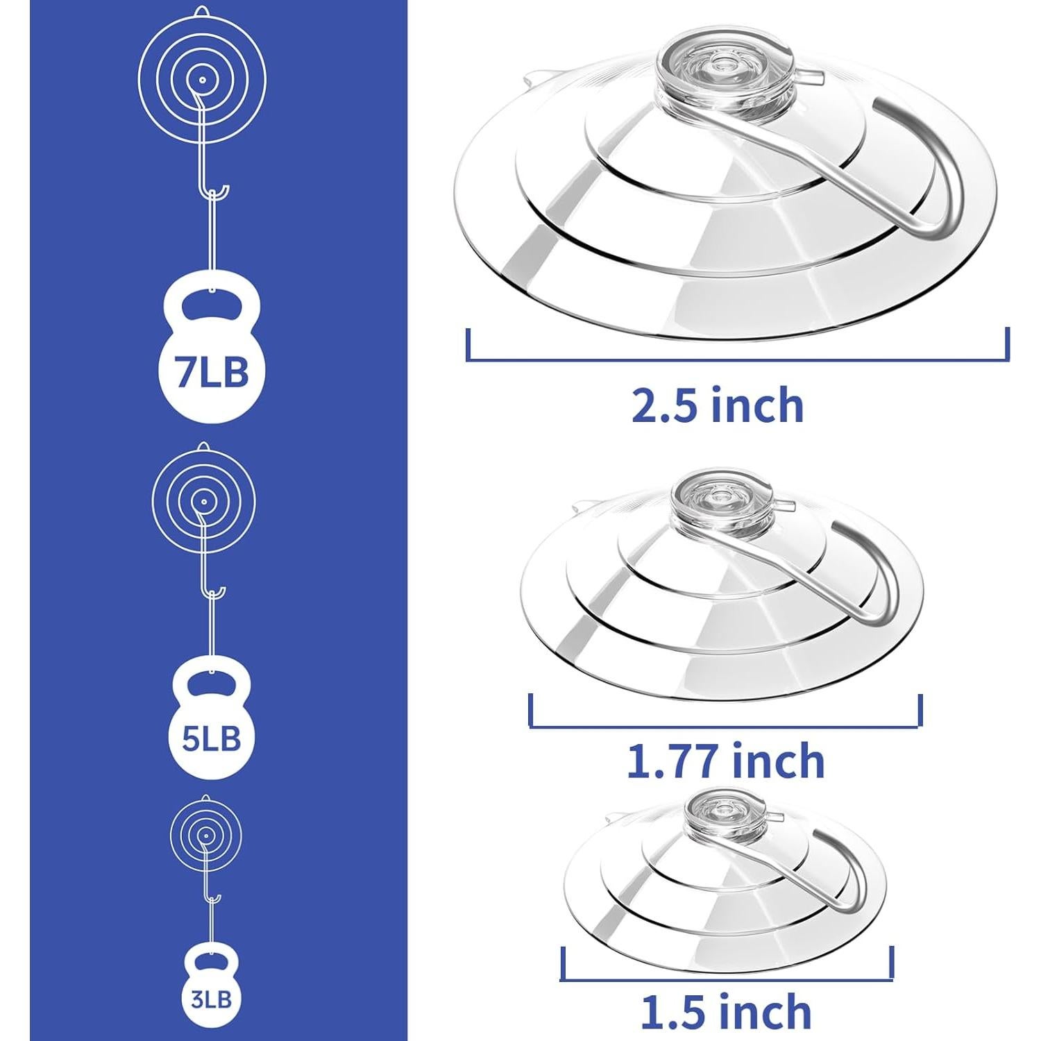 Ganchos de Succión Aweshock 14 Piezas Impermeables Transparentes