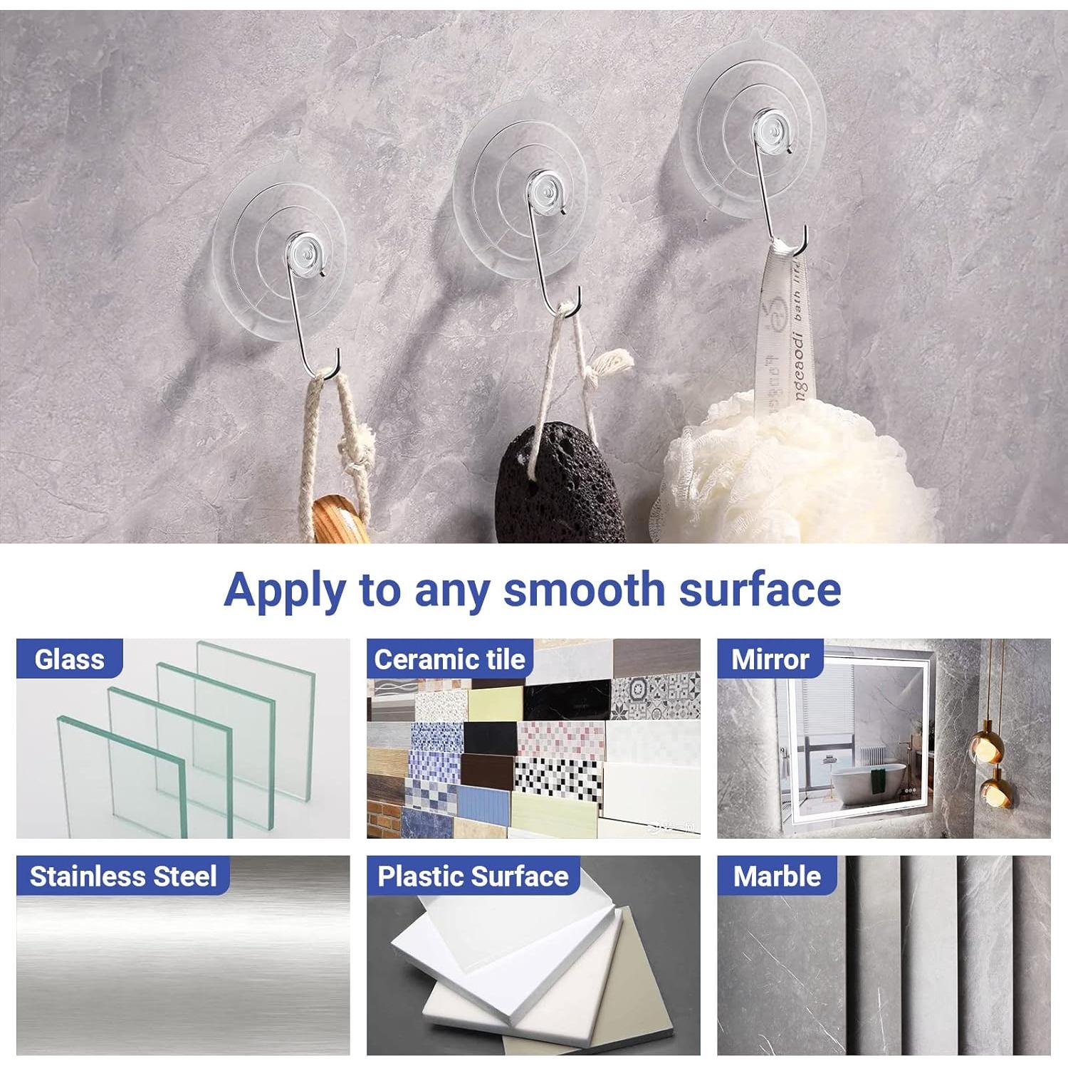 Ganchos de Succión Aweshock 14 Piezas Impermeables Transparentes