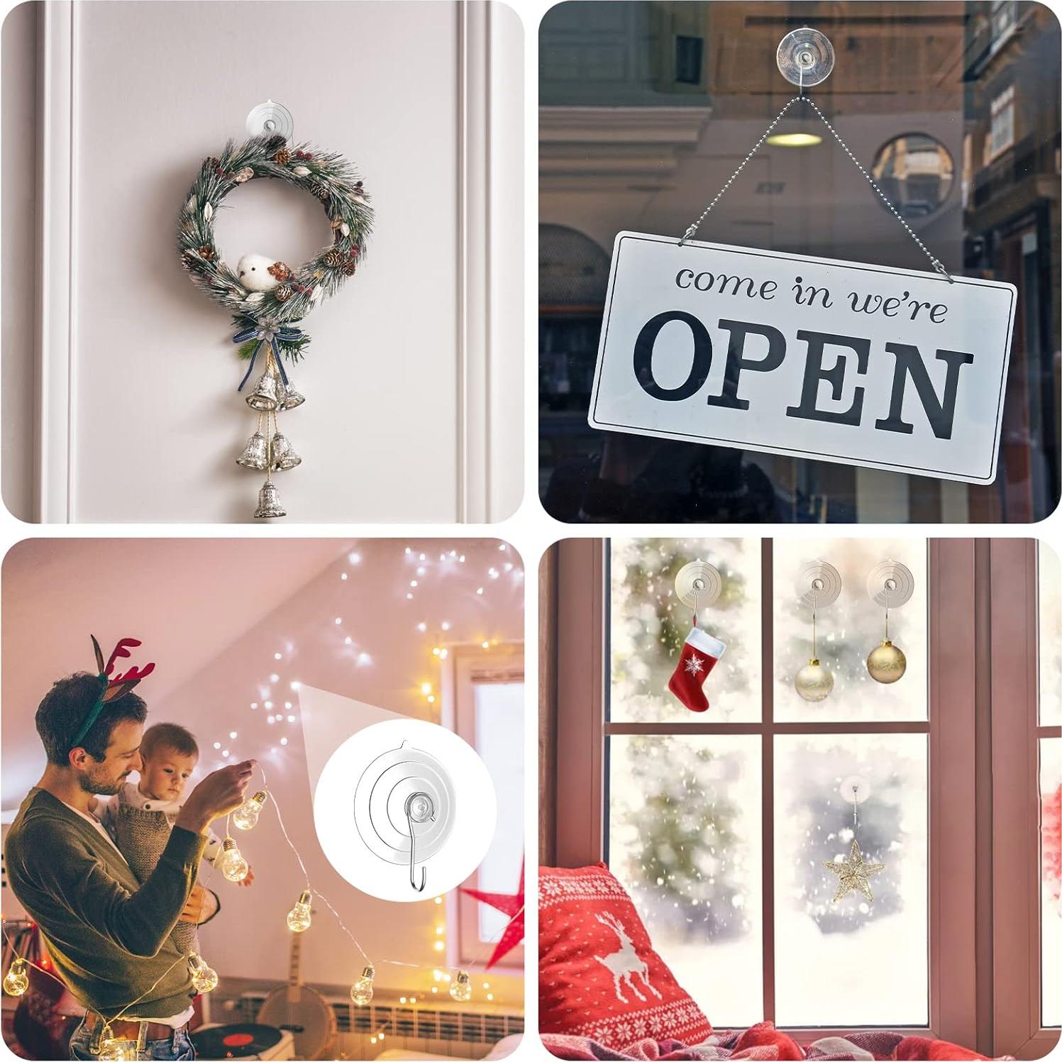 Ganchos de Succión Aweshock 14 Piezas Impermeables Transparentes