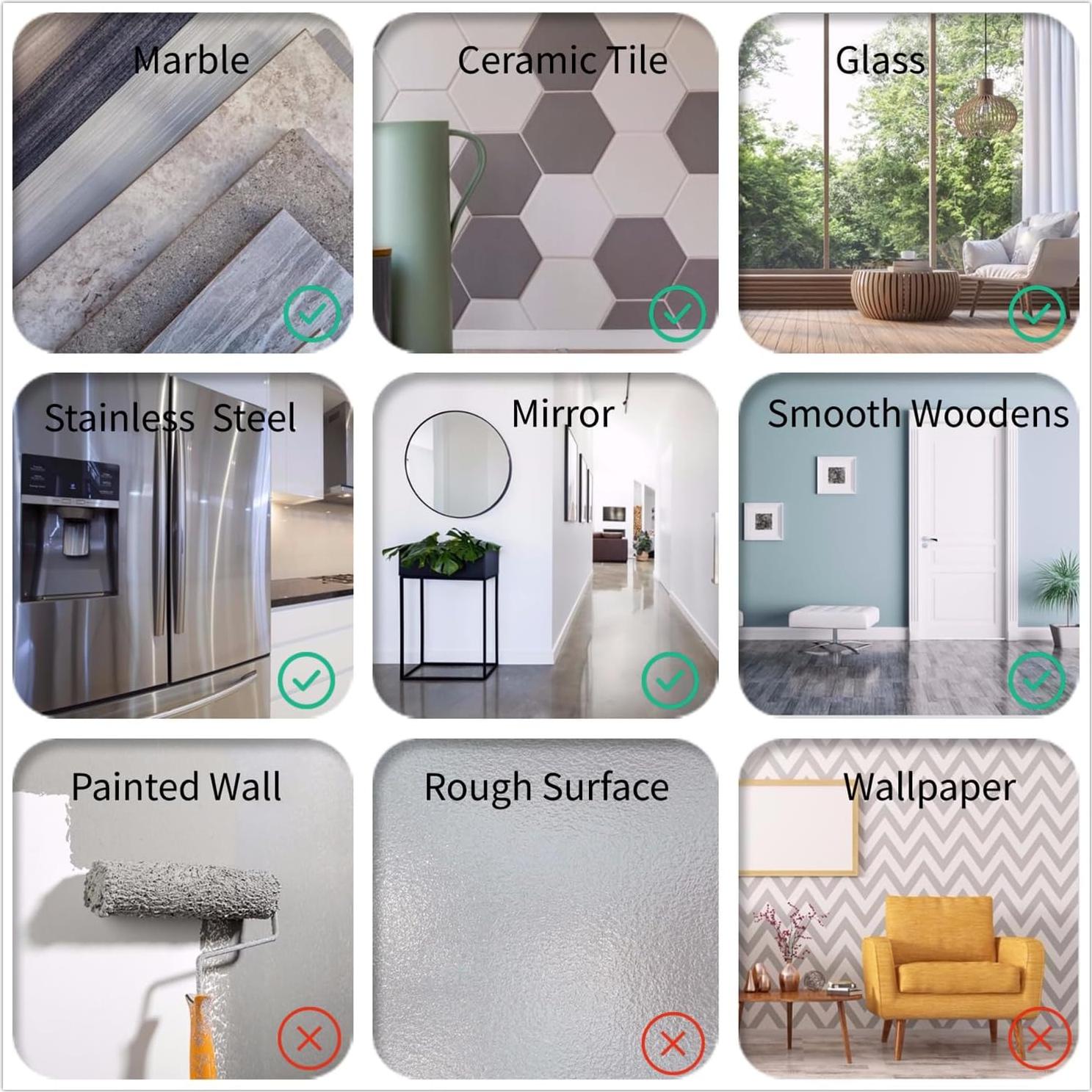 Ganchos de Succión Aweshock 14 Piezas Impermeables Transparentes