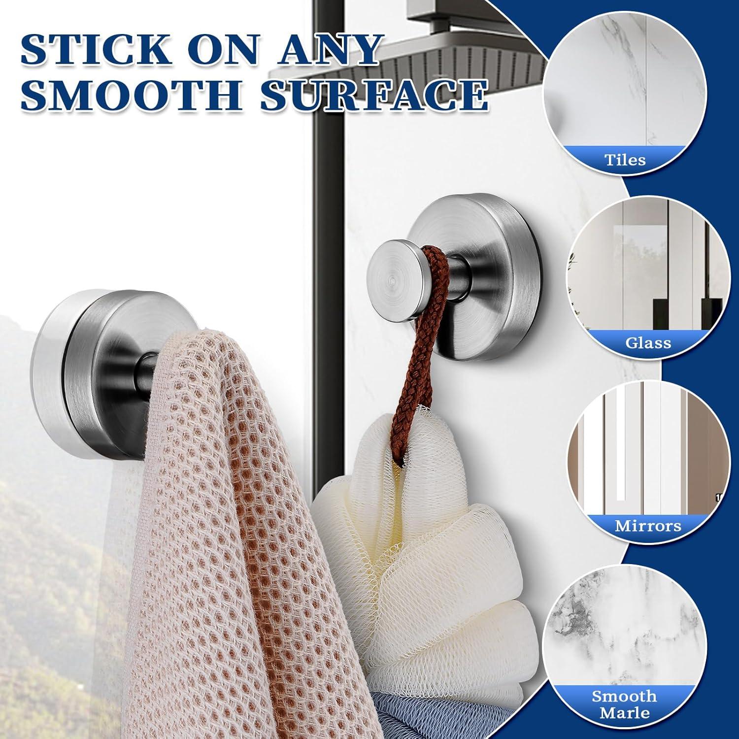 Ganchos de Ventosa Warlve de Acero Inoxidable - 2 Piezas